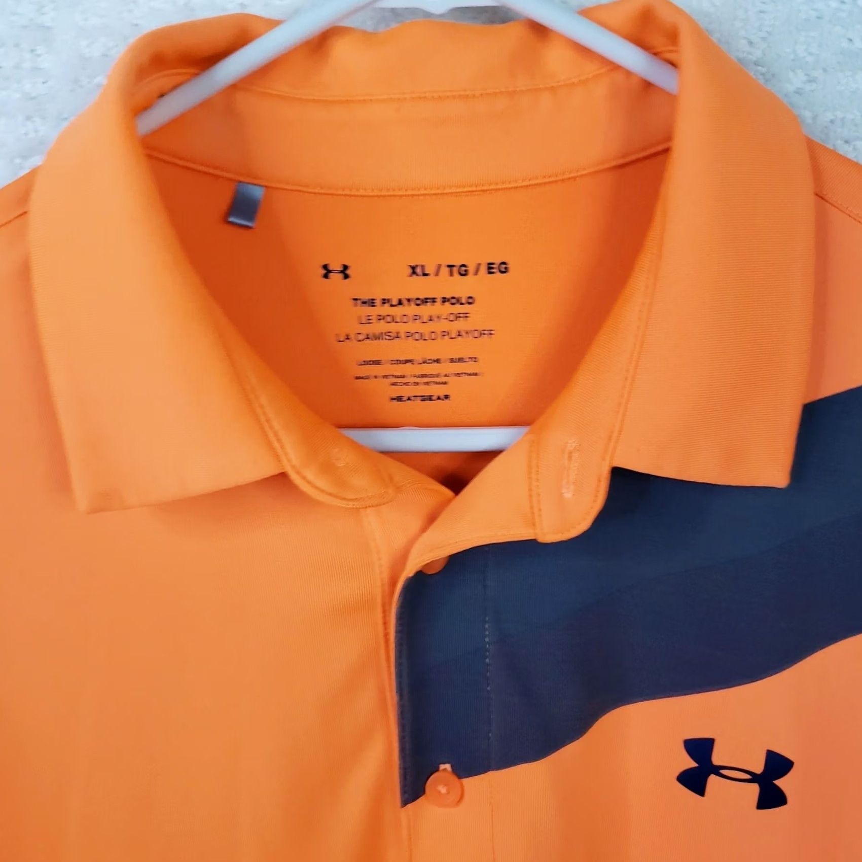 Under Armour VINTAGE Under Armour Polo Shirt Men XL Orange The Play Off Polo Heat Gear Pullover Golf Size US XL / EU 56 / 4 - 4 Thumbnail