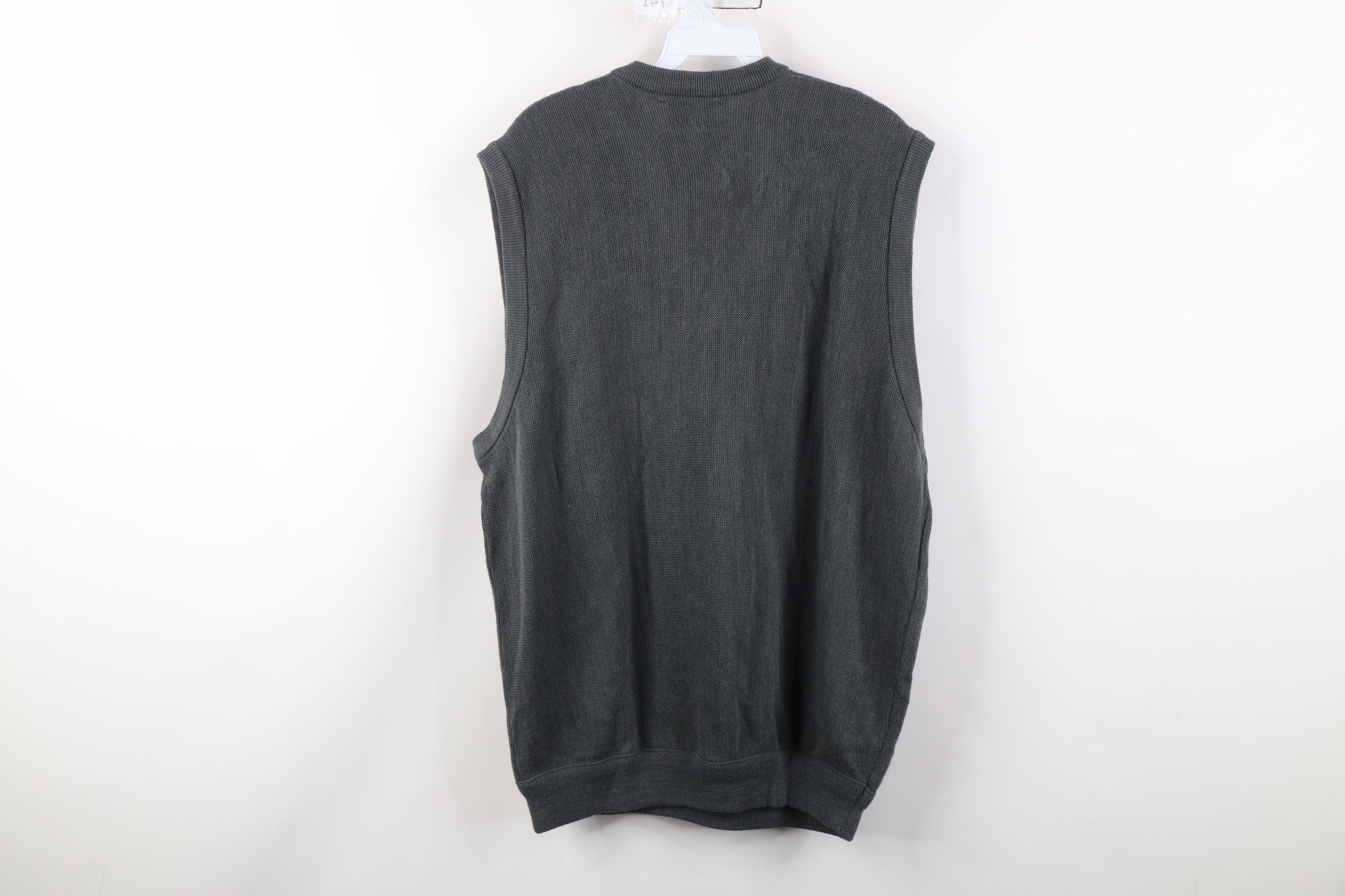Izod Vintage 90s Izod Knit V-Neck Sweater Vest Gray Acrylic USA Size US XL / EU 56 / 4 - 9 Thumbnail