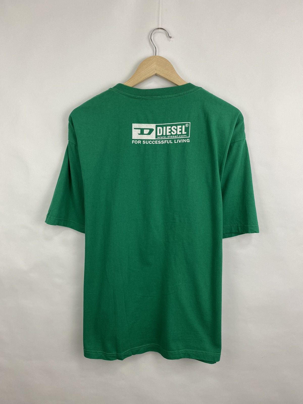 Diesel 🇺🇸 Vintage 90s Diesel Big Logo Retro T-Shirt Rare Y2K Size US XXL / EU 58 / 5 - 6 Thumbnail