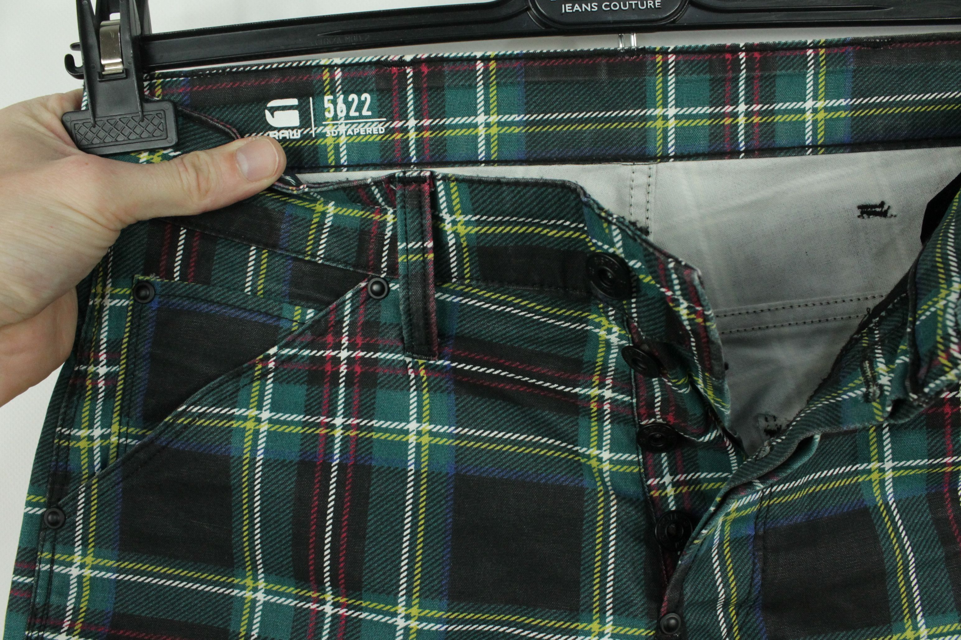 G-Star G-Star Pharrell Williams 5622 3D Tapered Coj X25 Tartan Size US 29 - 2 Thumbnail