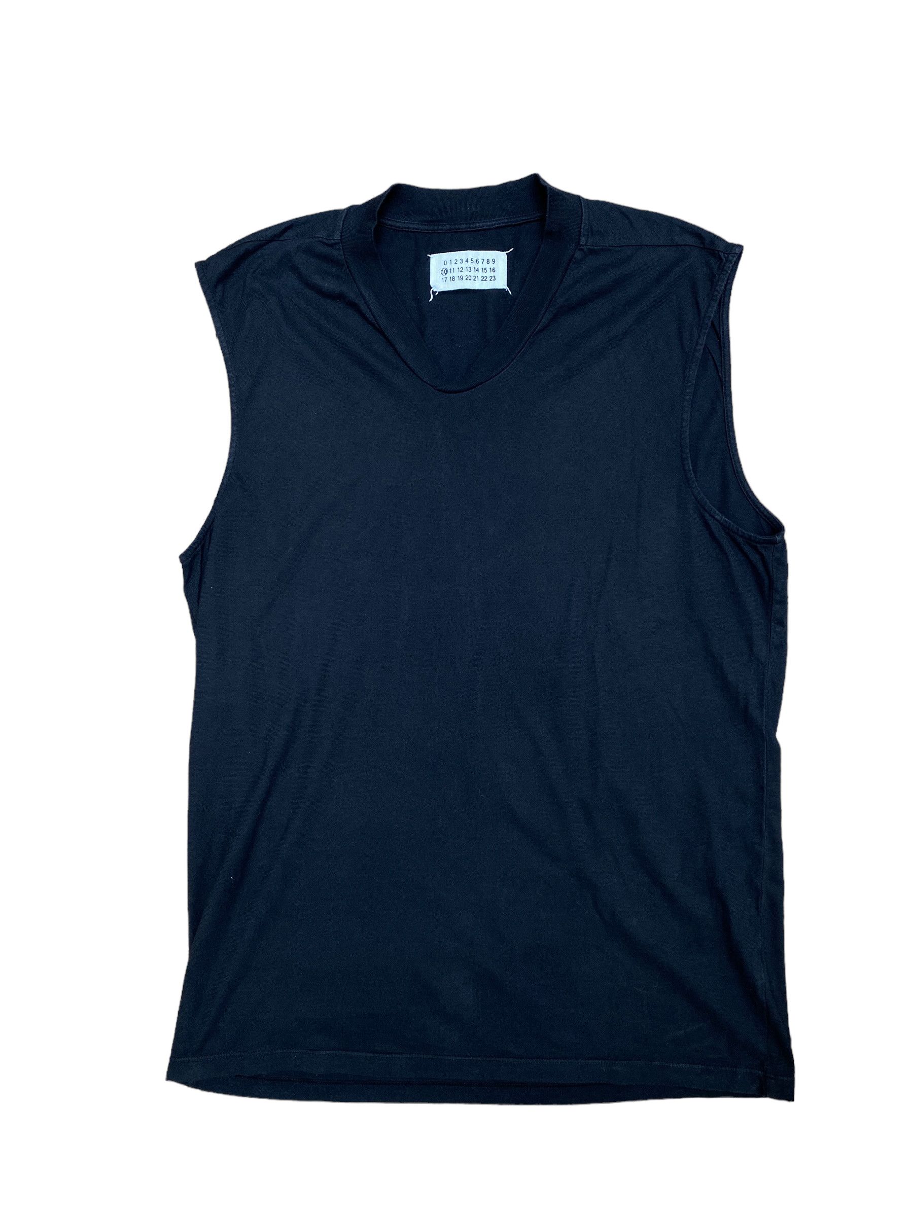 image of Maison Margiela Ss 2004 Black Tank Top, Men's (Size Large)