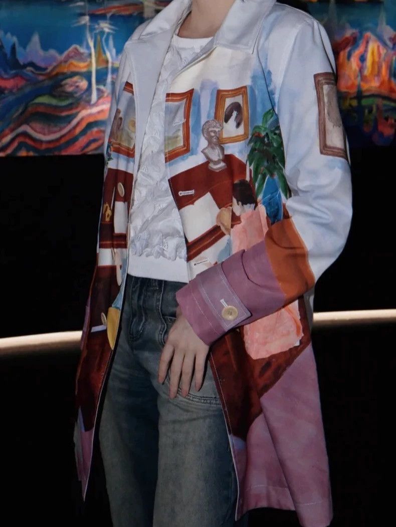 Undercover undercover FW17 White oil painting windbreaker coat 2502-Ne Size US M / EU 48-50 / 2 - 5 Thumbnail