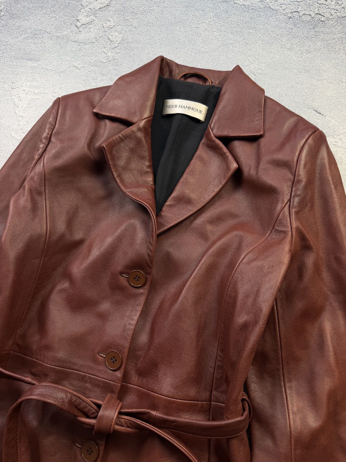 Nour Hammour Nour Hammour Leather Trench Coat Jacket Size S / US 4 / IT 40 - 2 Thumbnail