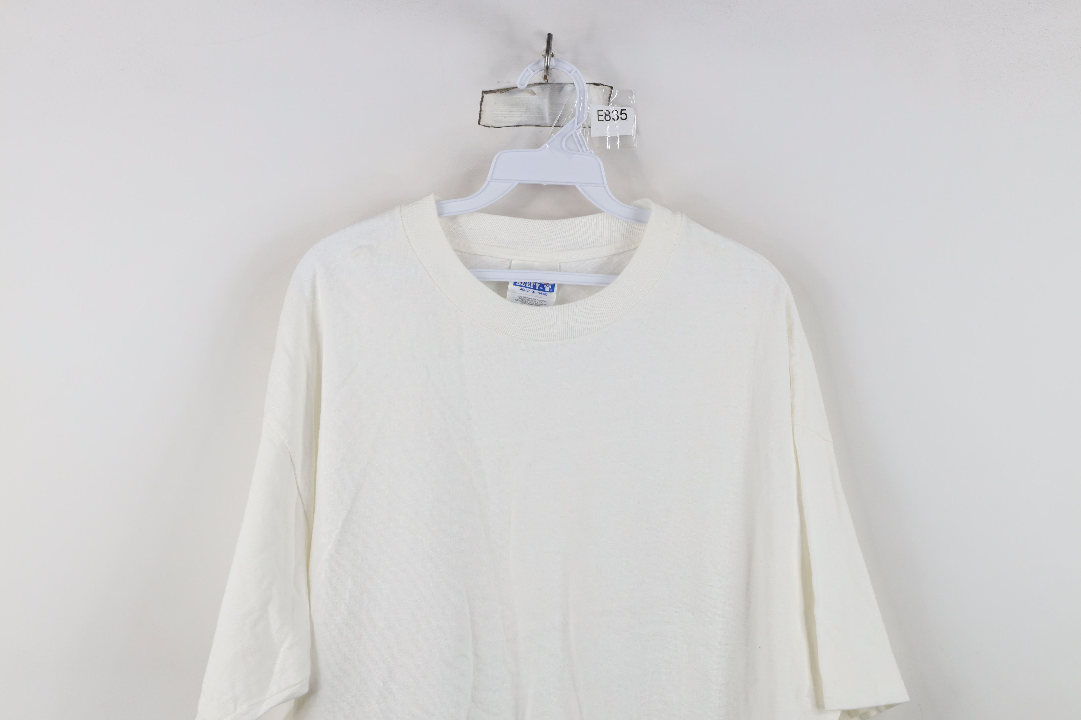 Hanes Vintage 90s Hanes Beefy Heavyweight Short Sleeve T-Shirt Size US XL / EU 56 / 4 - 2 Thumbnail