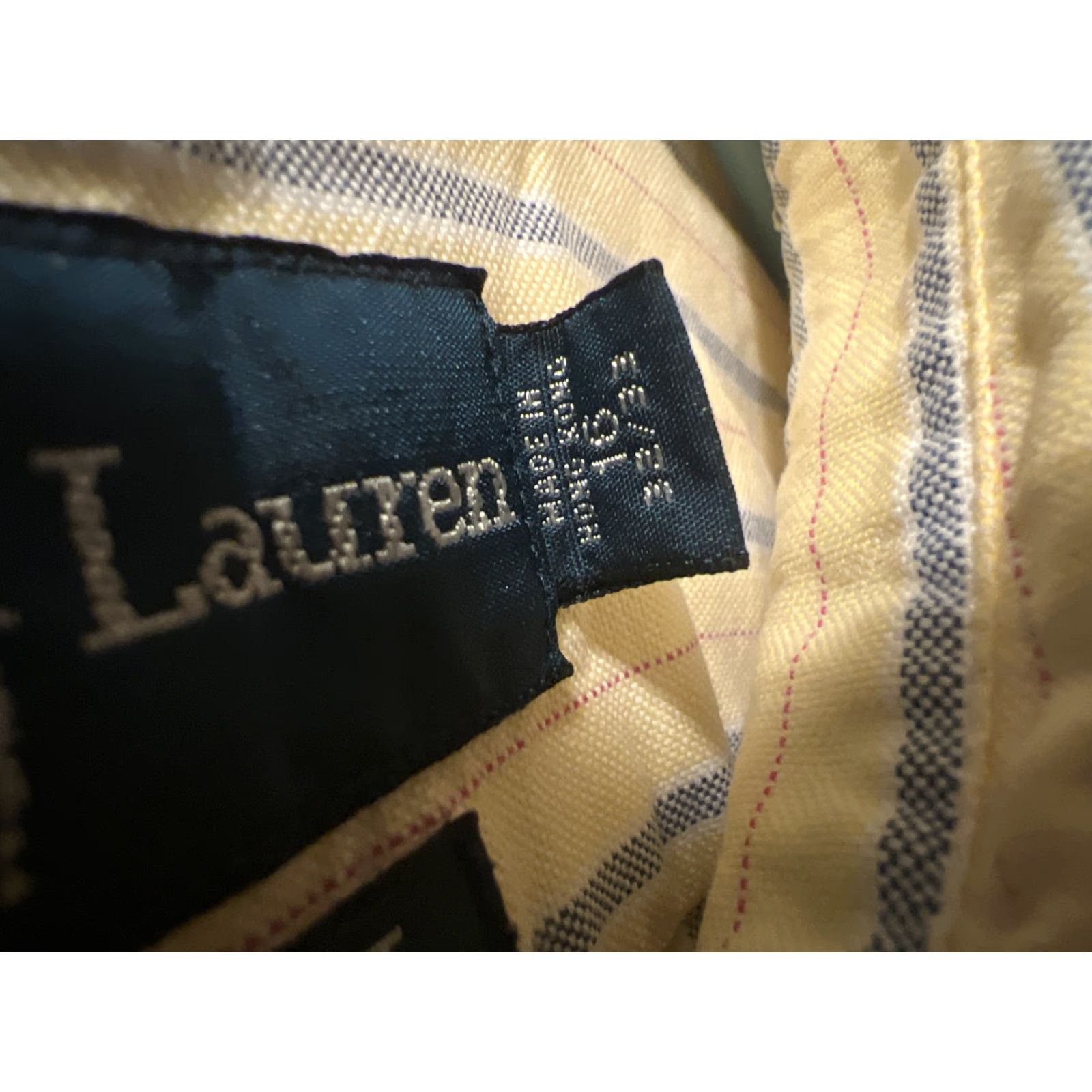 Polo Ralph Lauren VINTAGE Polo Ralph Lauren Men Oxford Shirt Long Sleeve Regular Size 16 Yellow Striped Button-Up Size US L / EU 52-54 / 3 - 3 Thumbnail