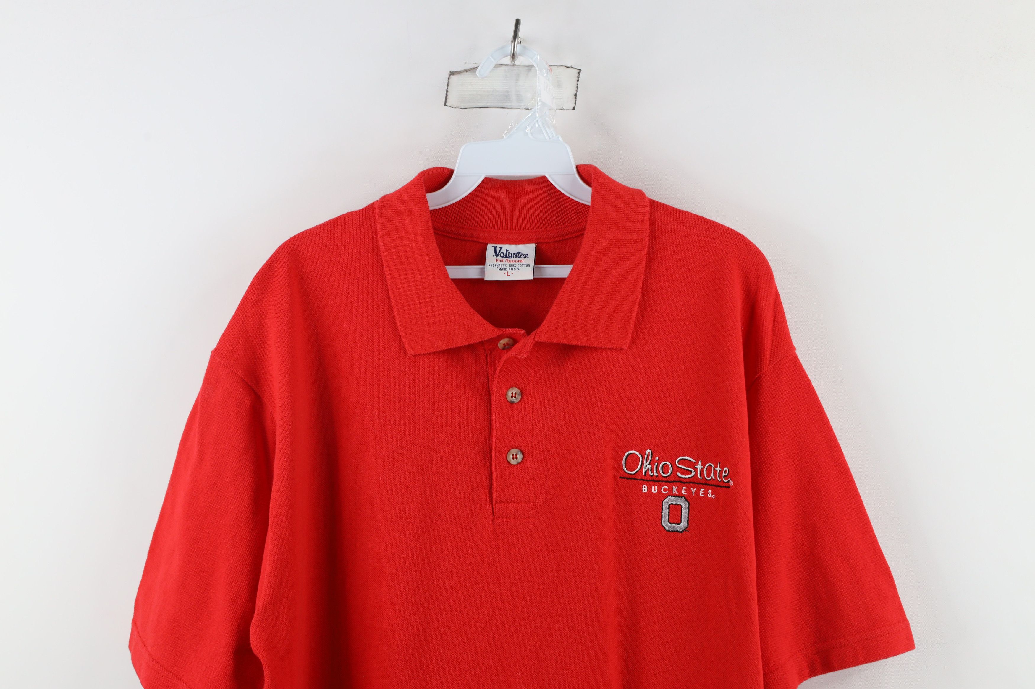 Vintage Vintage 90s Ohio State University Collared Polo Shirt USA Size US L / EU 52-54 / 3 - 2 Thumbnail
