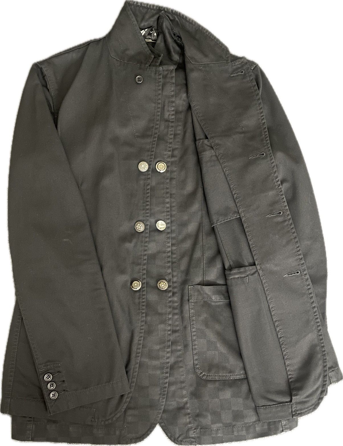 Comme des Garçons Black F/W 2014 Layered Check Print Blazer
