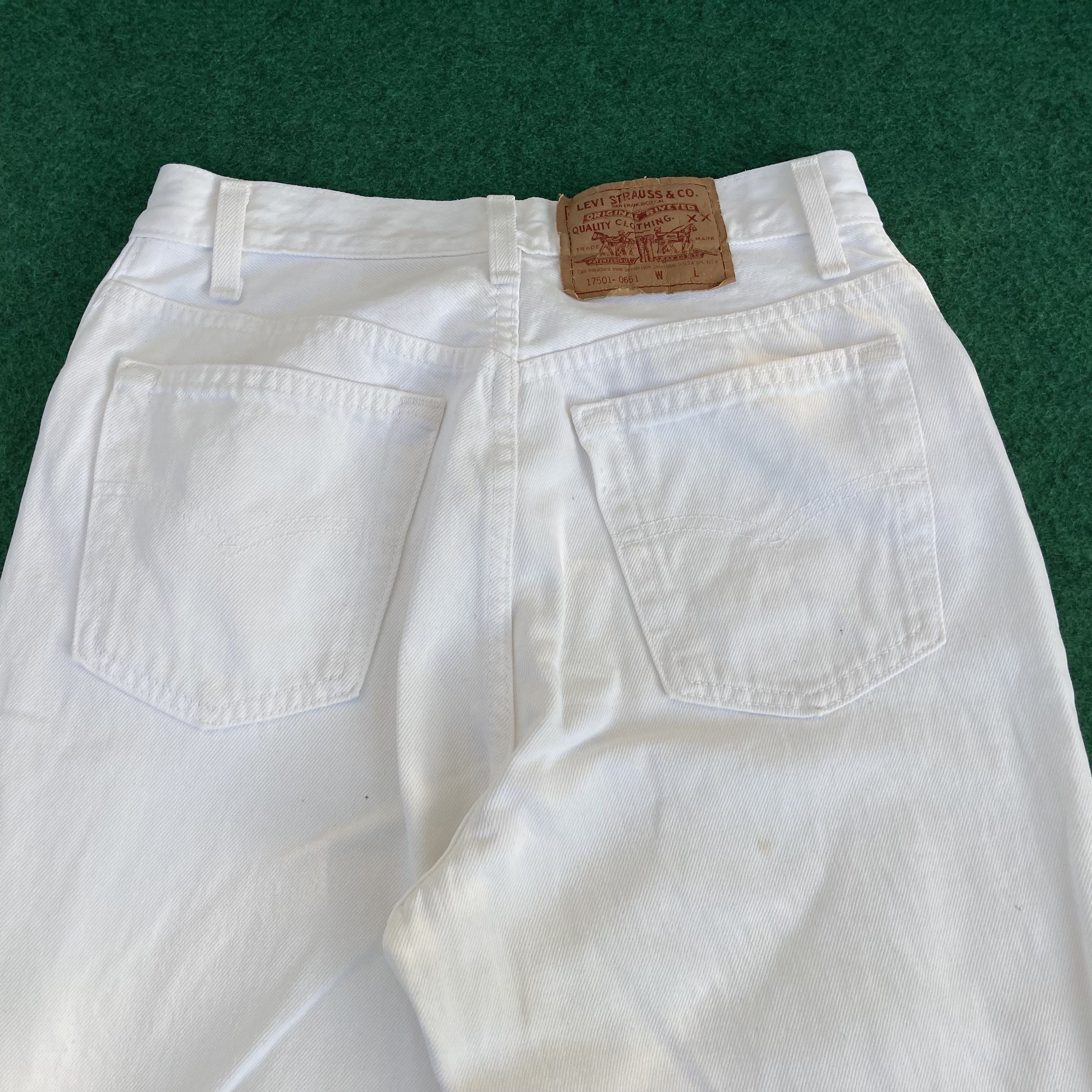 Levi's × Vintage Vtg Levis 501 Distressed Ripped Women White Grunge Jeans Size 26" / US 2 / IT 38 - 13 Thumbnail
