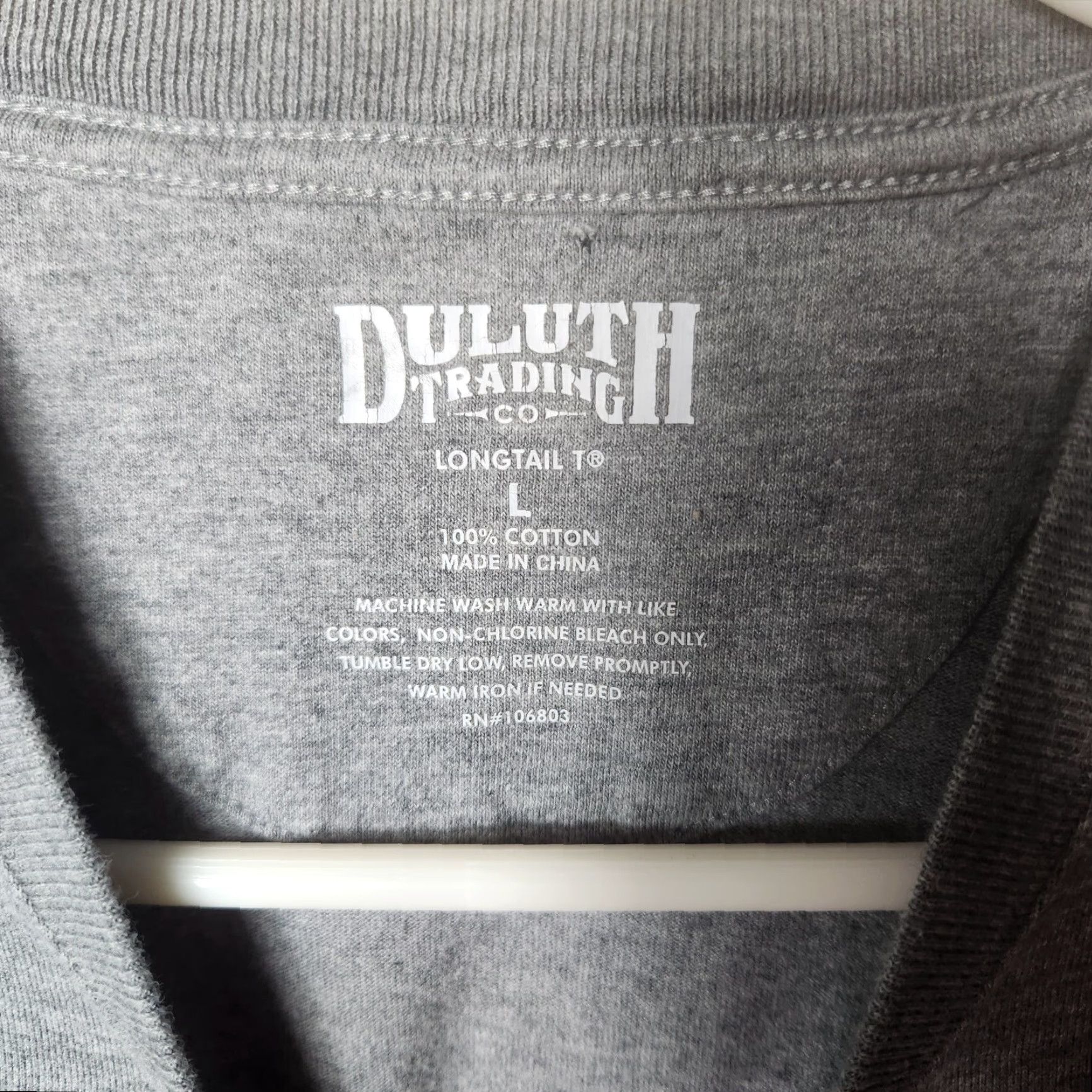 CO Duluth Trading Co Men's Gray Longtail T Relaxed Fit Short Sleeve T-Shirt L Shirt Mens Size L Gray Heather 7.4 oz 100% Cotton Workwear Longtail T Size US L / EU 52-54 / 3 - 3 Thumbnail
