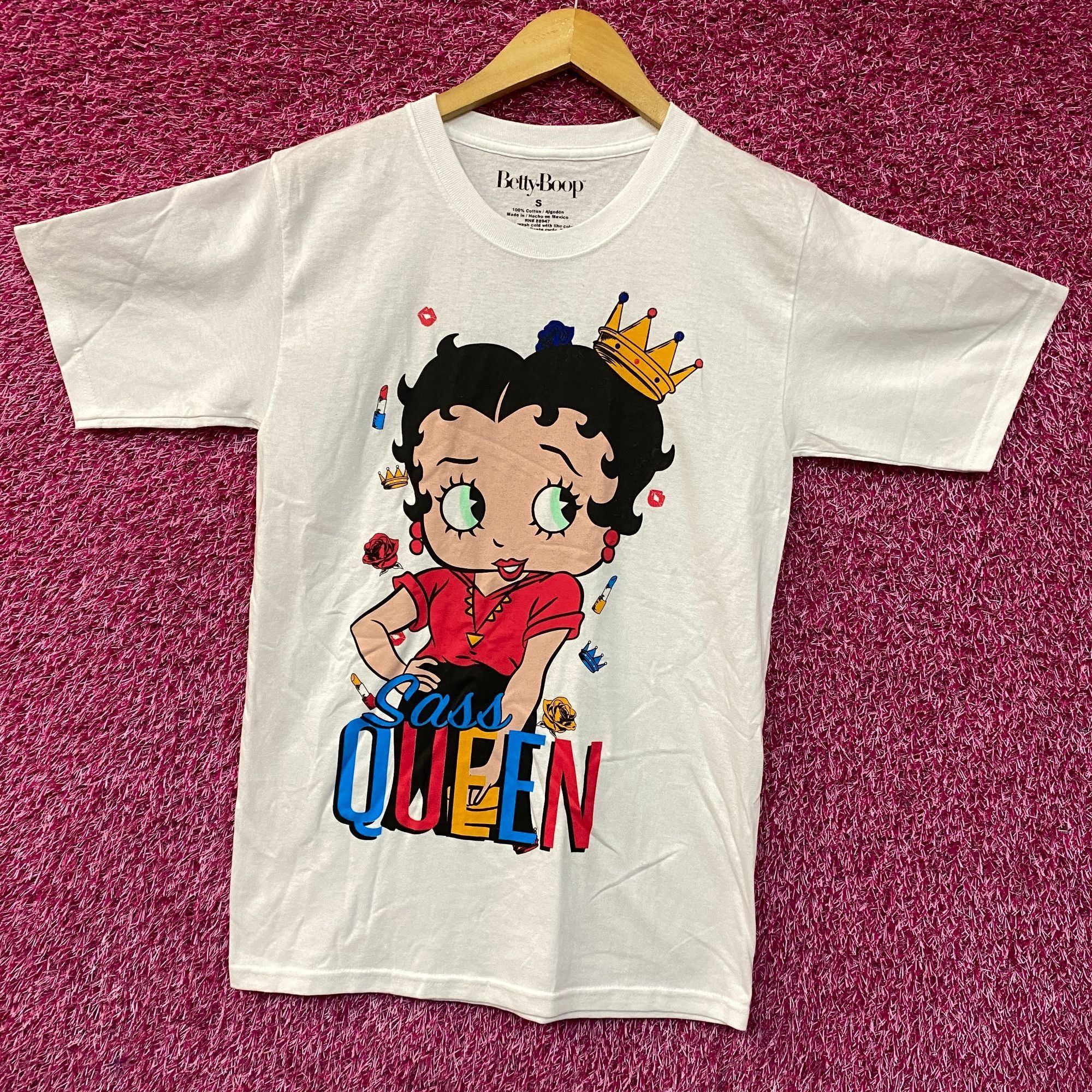 Other Betty Boop Sass Queen Graphic Design Cute T-Shirt Small Size S / US 4 / IT 40 - 3 Thumbnail