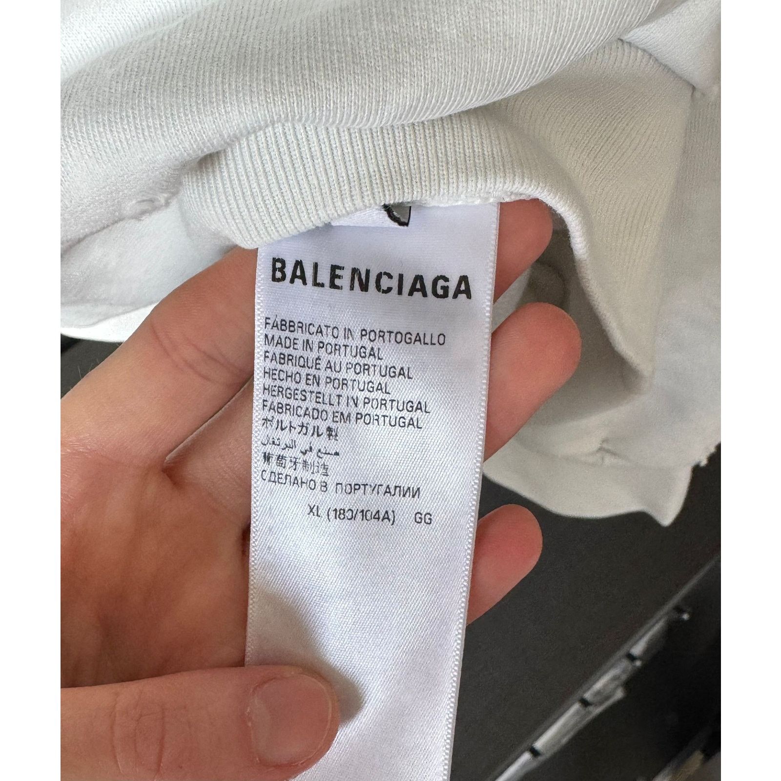 Balenciaga o1alis0126 DIY College or University hooded sweatshirt white Size US XL / EU 56 / 4 - 4 Thumbnail