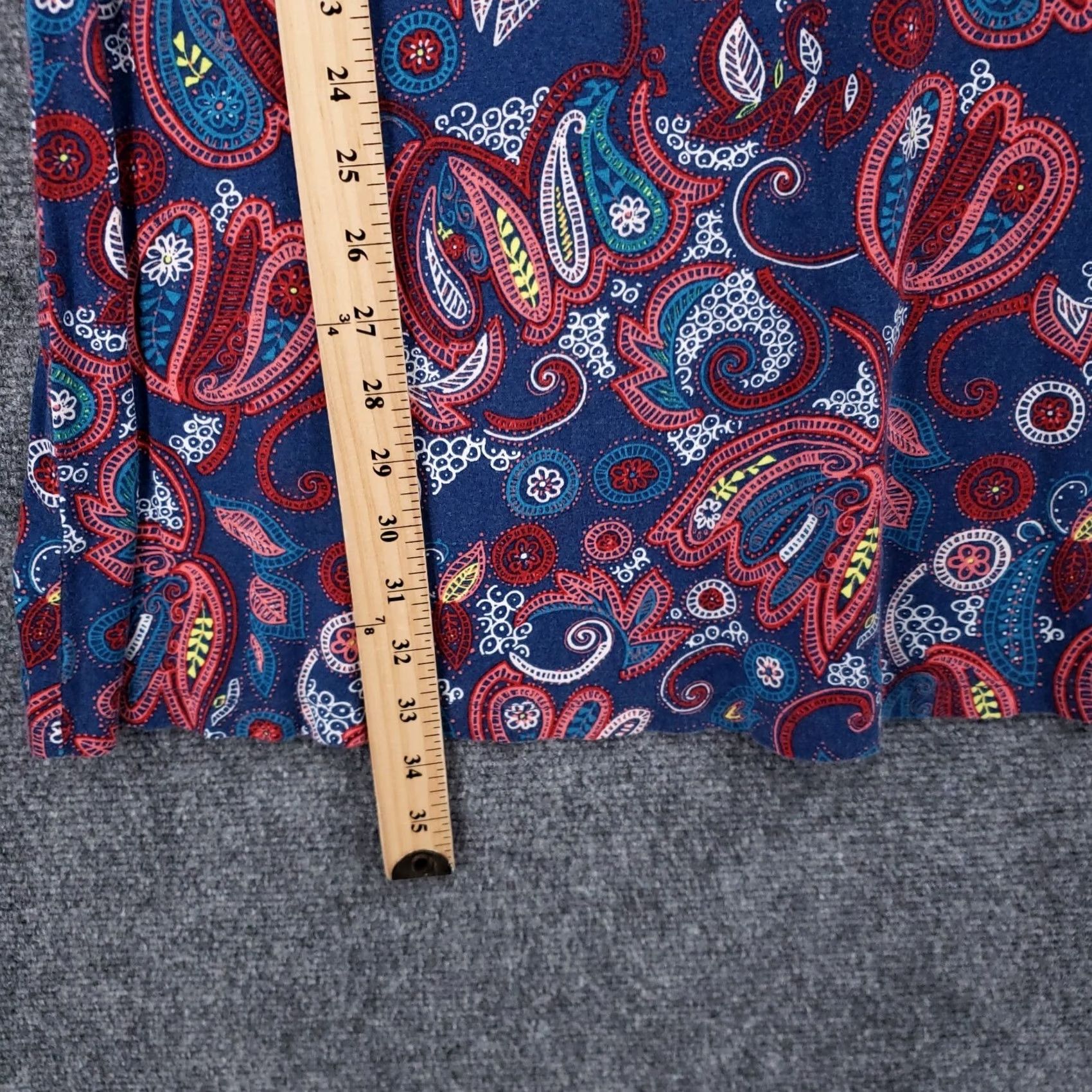 Loft LOFT Dress Womens XS Blue Paisley A-Line Sleeveless V-Neck Sundress Cross Back Short Dress Size 26" / US 2 / IT 38 - 4 Thumbnail