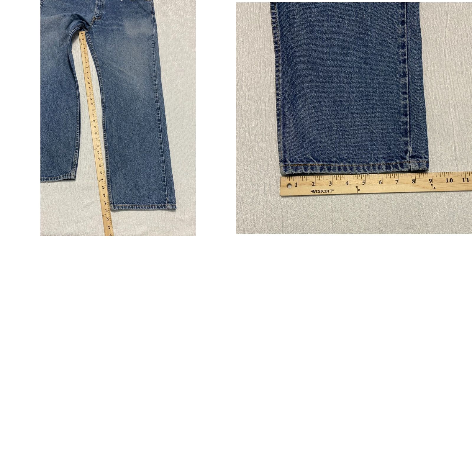 Levi's VINTAGE Levis 505 Jeans Blue Denim Straight Fit 42x32 Mens Jeans 5-Pocket Regular 100% Cotton Blue Denim USA Levi's 500 Series Mens Size US 42 / EU 58 - 8 Thumbnail