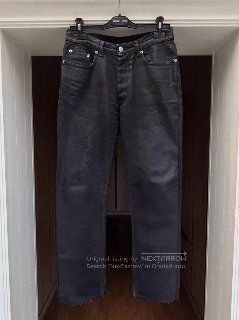 Helmut Lang Helmut Lang Waxed Black Denim Pants Size US 28 / EU 44 - 2 Thumbnail