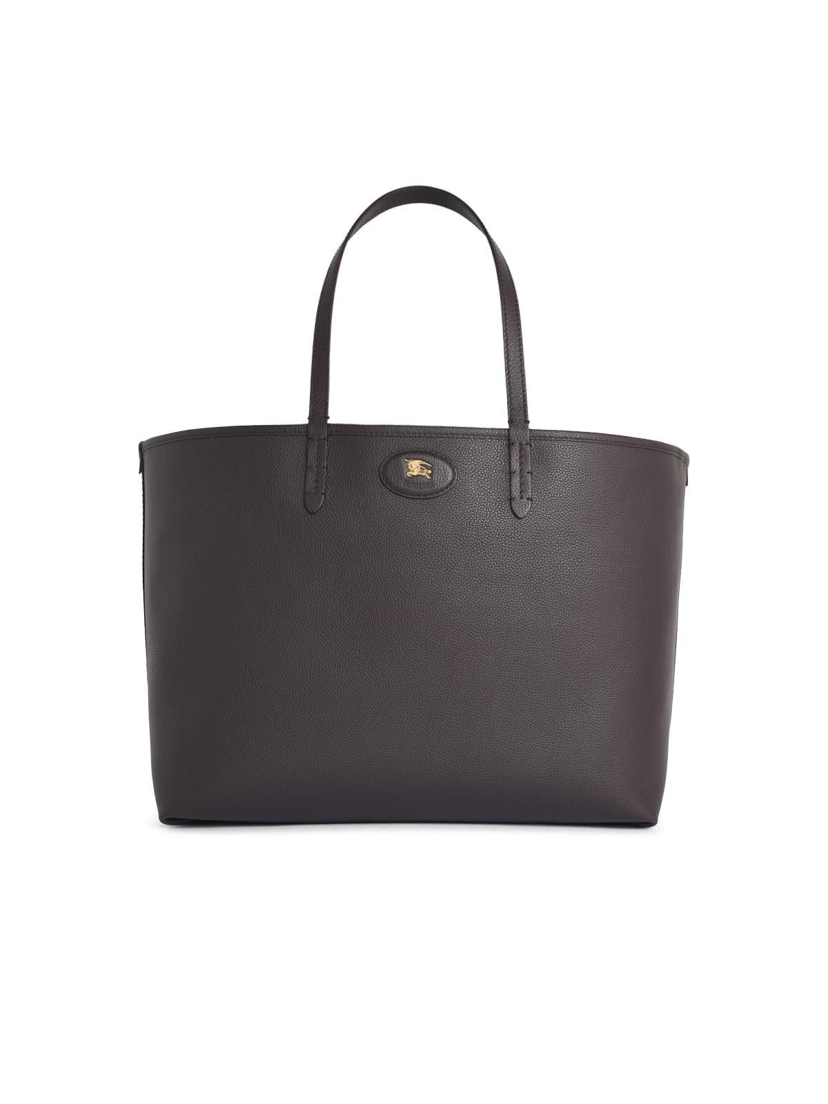 Burberry BURBERRY 'Tote Bloomsbury' Medium Reversible Brown Leather 'Peat' Bag Size ONE SIZE - 1 Thumbnail