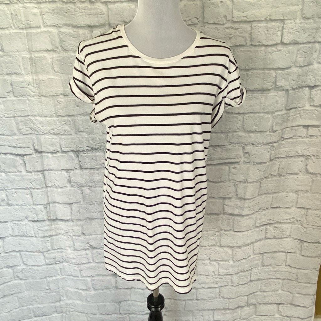 H&M H&M divided women S scoopneck short sleeve long length strip Size S / US 4 / IT 40 - 1 Thumbnail