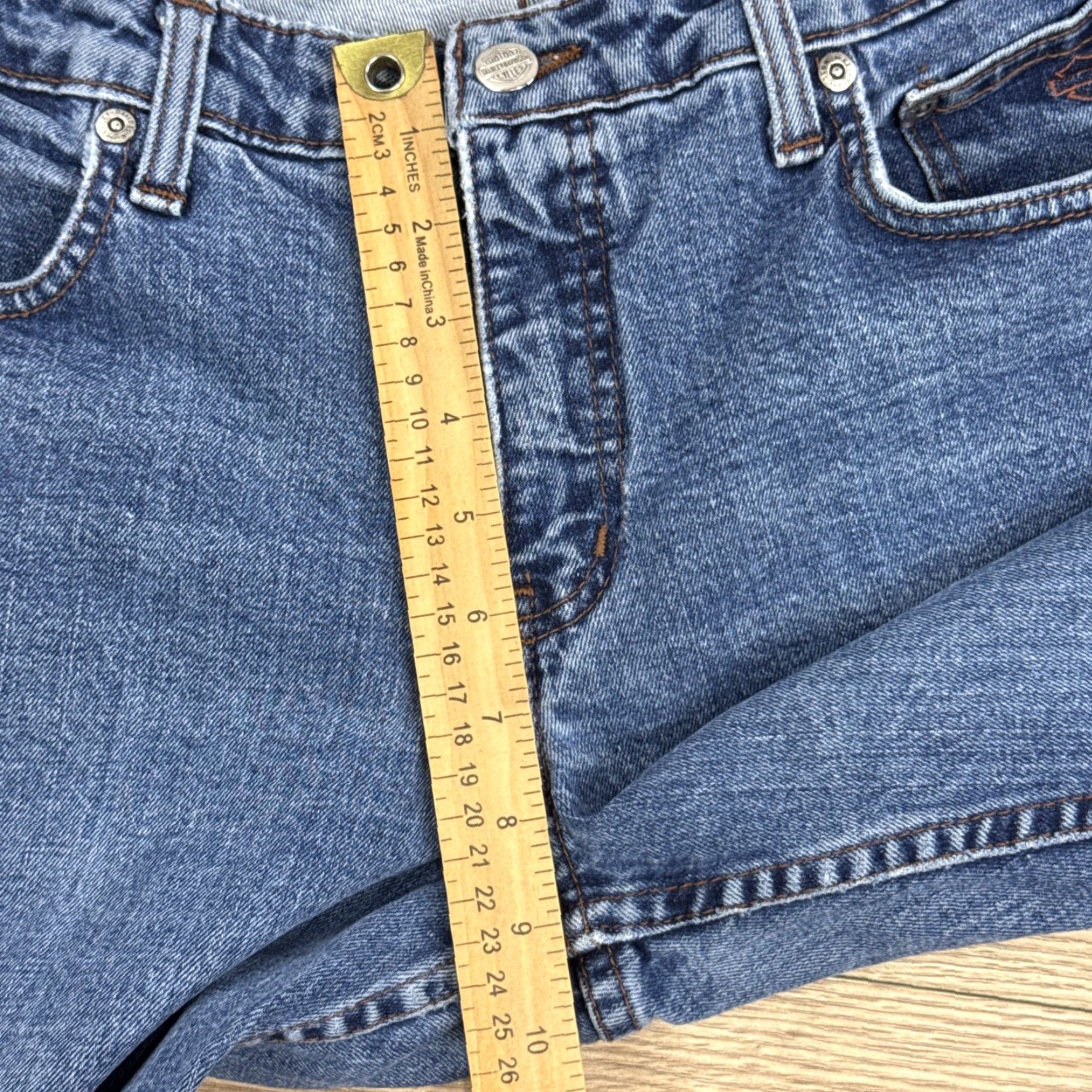 Harley Davidson Harley Davidson Jeans Women’s 8 Long Bootcut Medium Wash Mid Rise Size 30" / US 8 / IT 44 - 6 Thumbnail