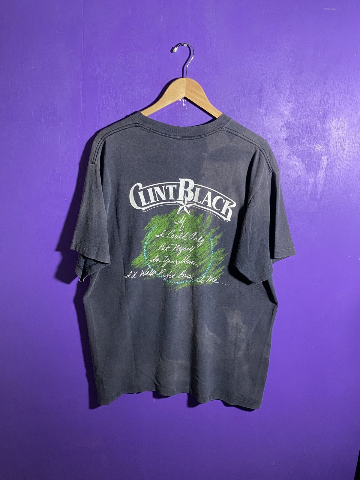 Band Tees × Vintage Vintage 1991 Clint black put yourself in my shoes tour tee Size US XL / EU 56 / 4 - 2 Thumbnail