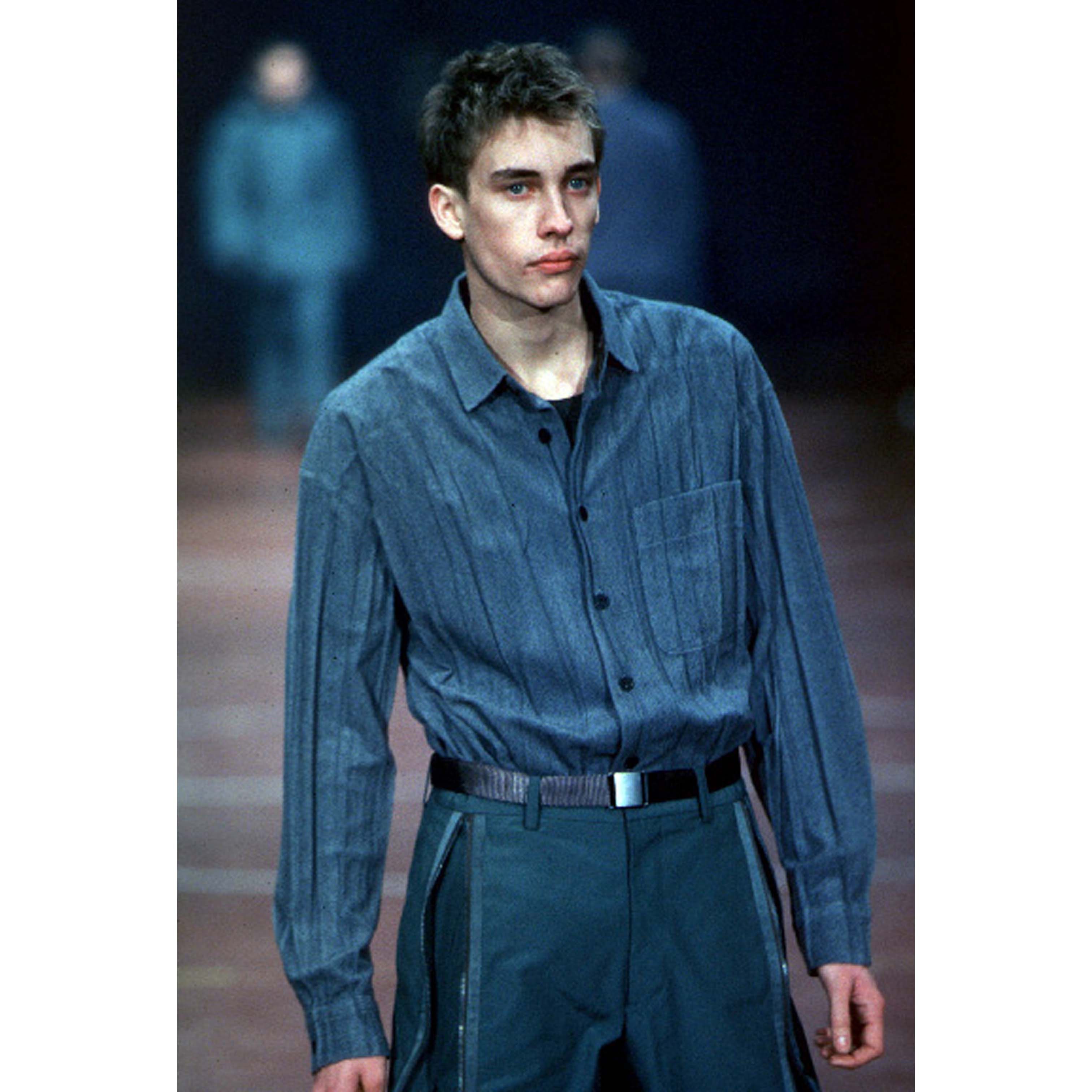 image of Issey Miyake x Issey Miyake Pleats Please Ss00 Oversized Pleated Shirt in Black, Men's (Size Large)