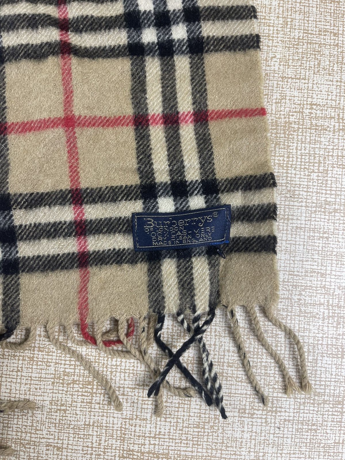 Burberry × Vintage Vintage Burberrys Cashmere Scarf / Muffler / Neckwear Size ONE SIZE - 8 Thumbnail