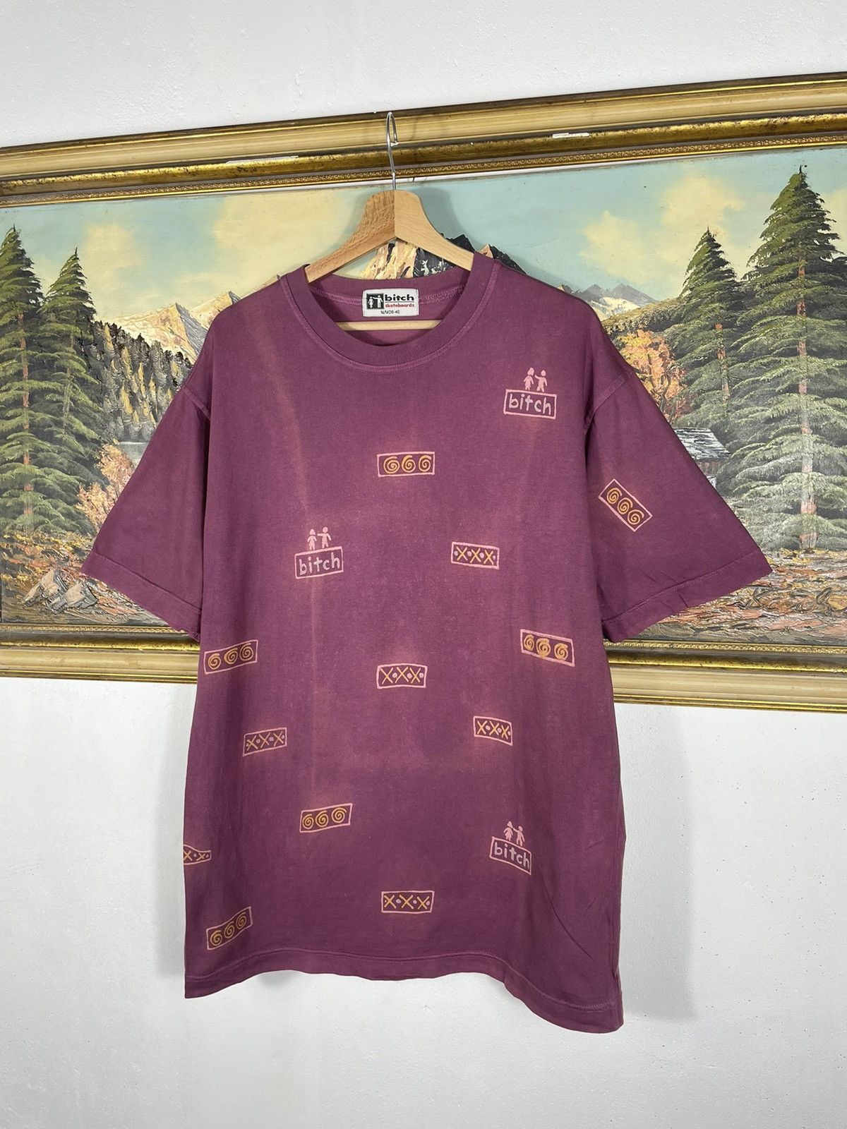 Hook-Ups × Vintage Vintage Retro 90s Bitch Skateboard tee baggy boxy oversize Size US M / EU 48-50 / 2 - 2 Thumbnail