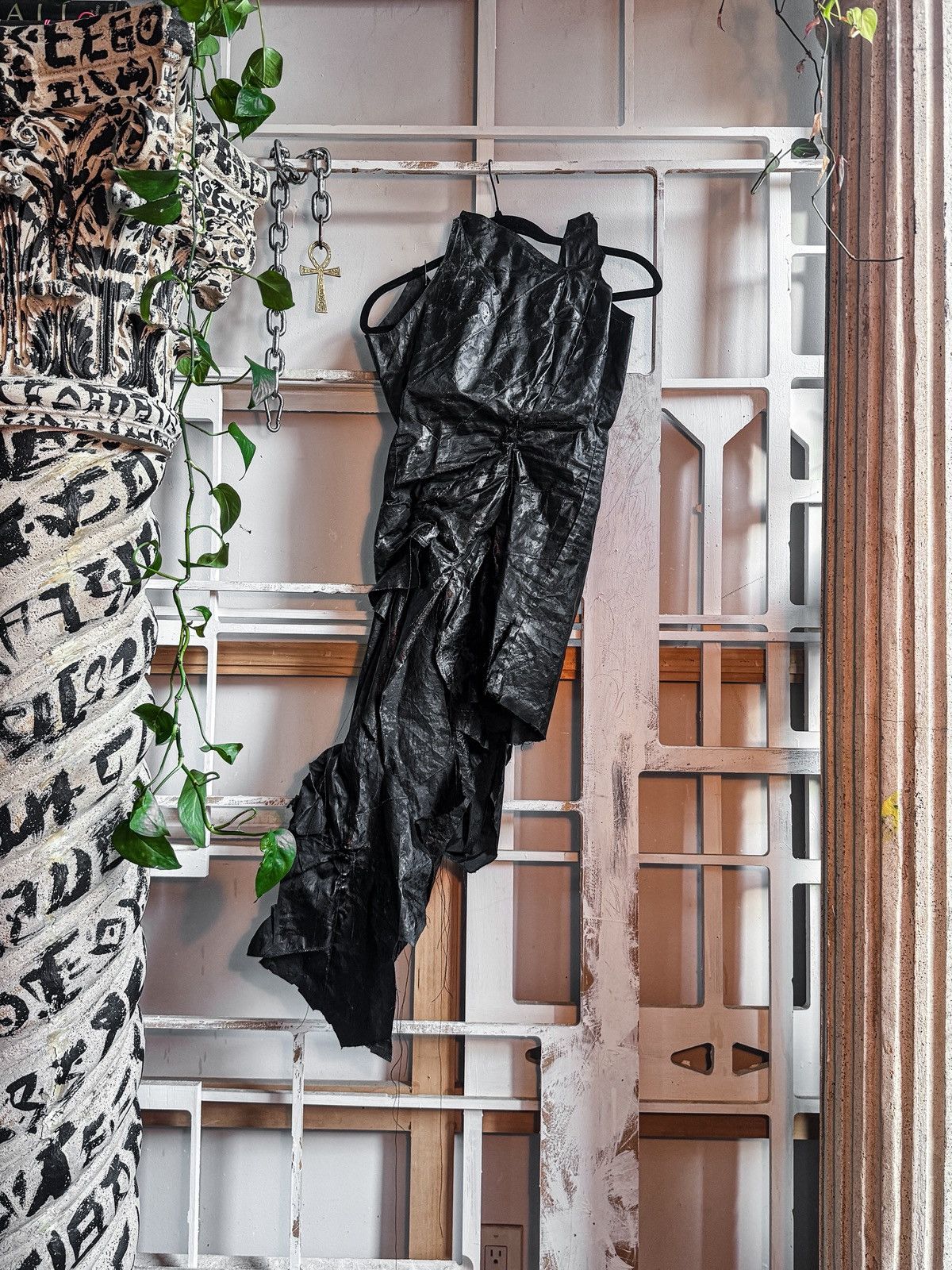 Other REZØED SAMSĀRA FW25 Wax Nylon Midi Dress (By ZØVIVAA) Size M / US 6-8 / IT 42-44 - 2 Thumbnail