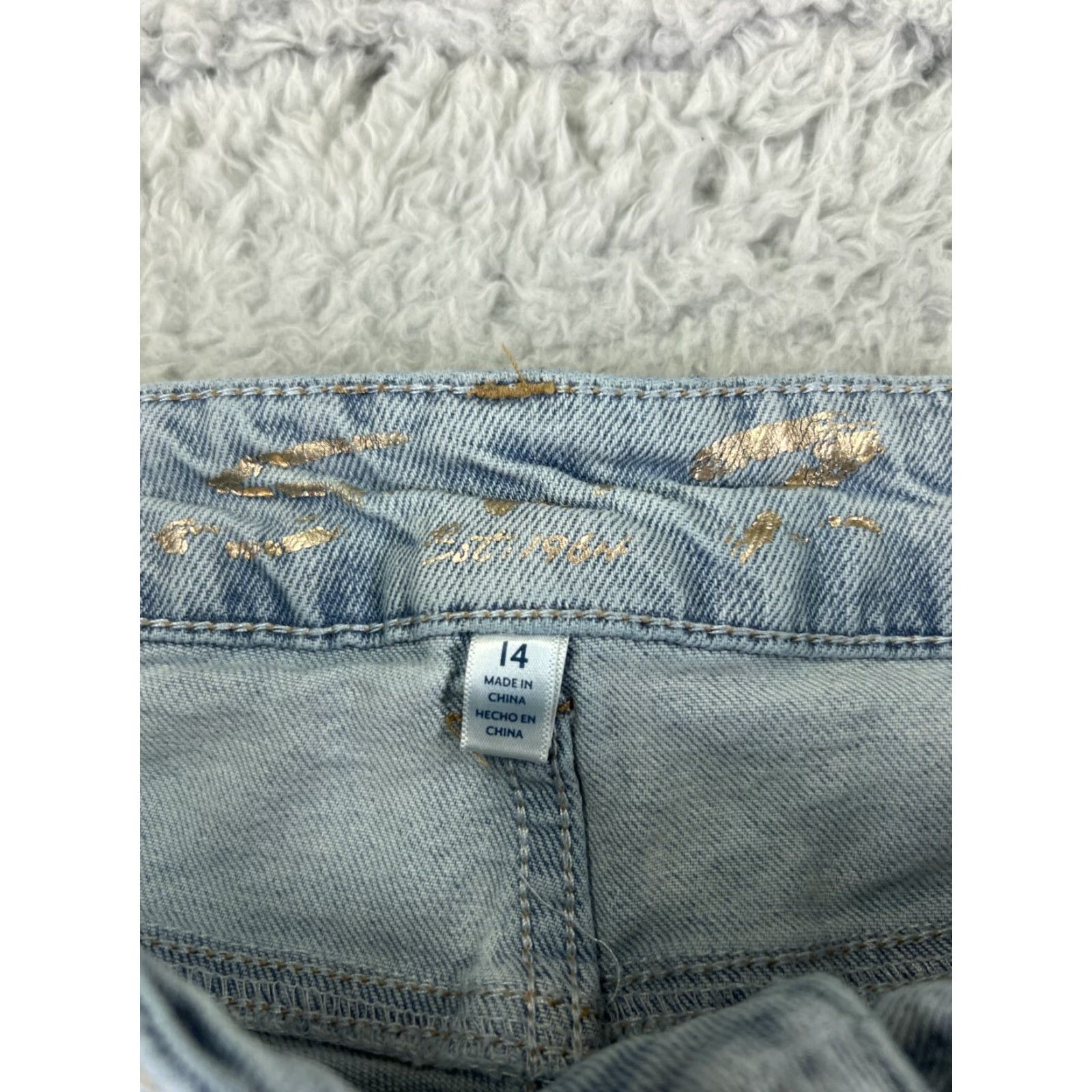 Vintage VINTAGE Seven7 Jeans Women 14 Blue Denim Distressed Light Weekend Slim Fit 32x28 Jeans Size 36" / US 14 / IT 50 - 6 Thumbnail