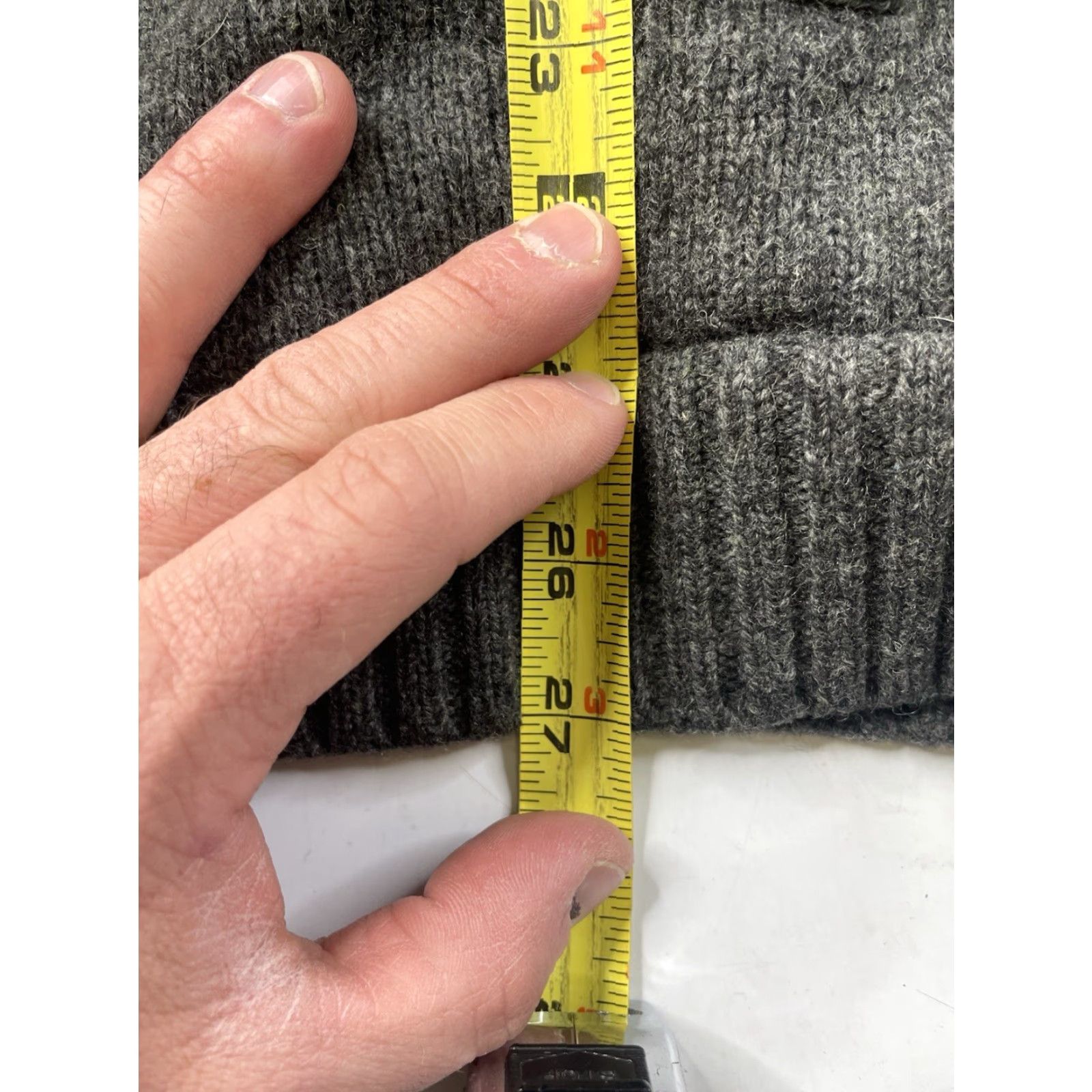 Vintage L.L. Bean Sweater Mens Large 100% Lambswool Sherpa Lined 1/4 Zip Jacket Dark Gray Size US L / EU 52-54 / 3 - 5 Thumbnail