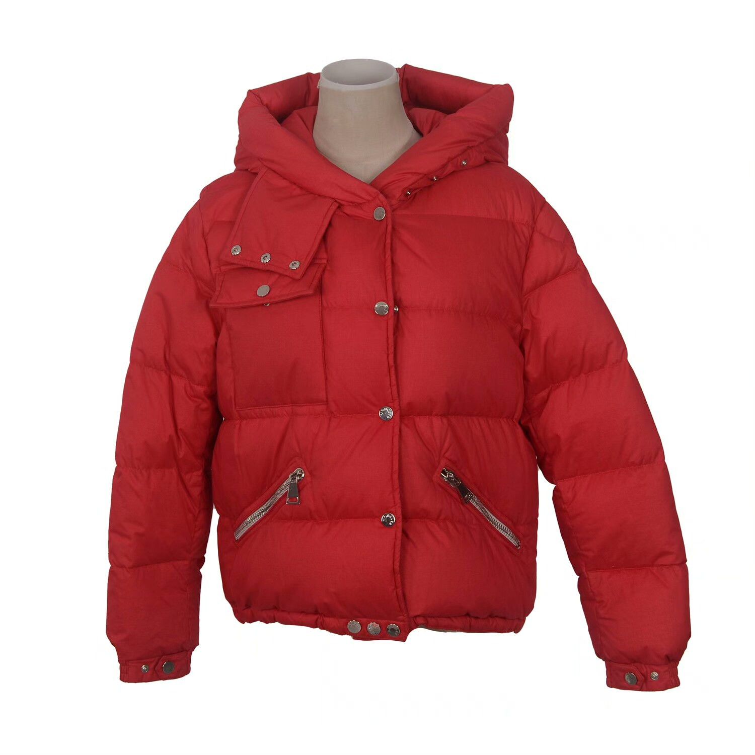 Moncler Lioran Red Hooded Down Jacket