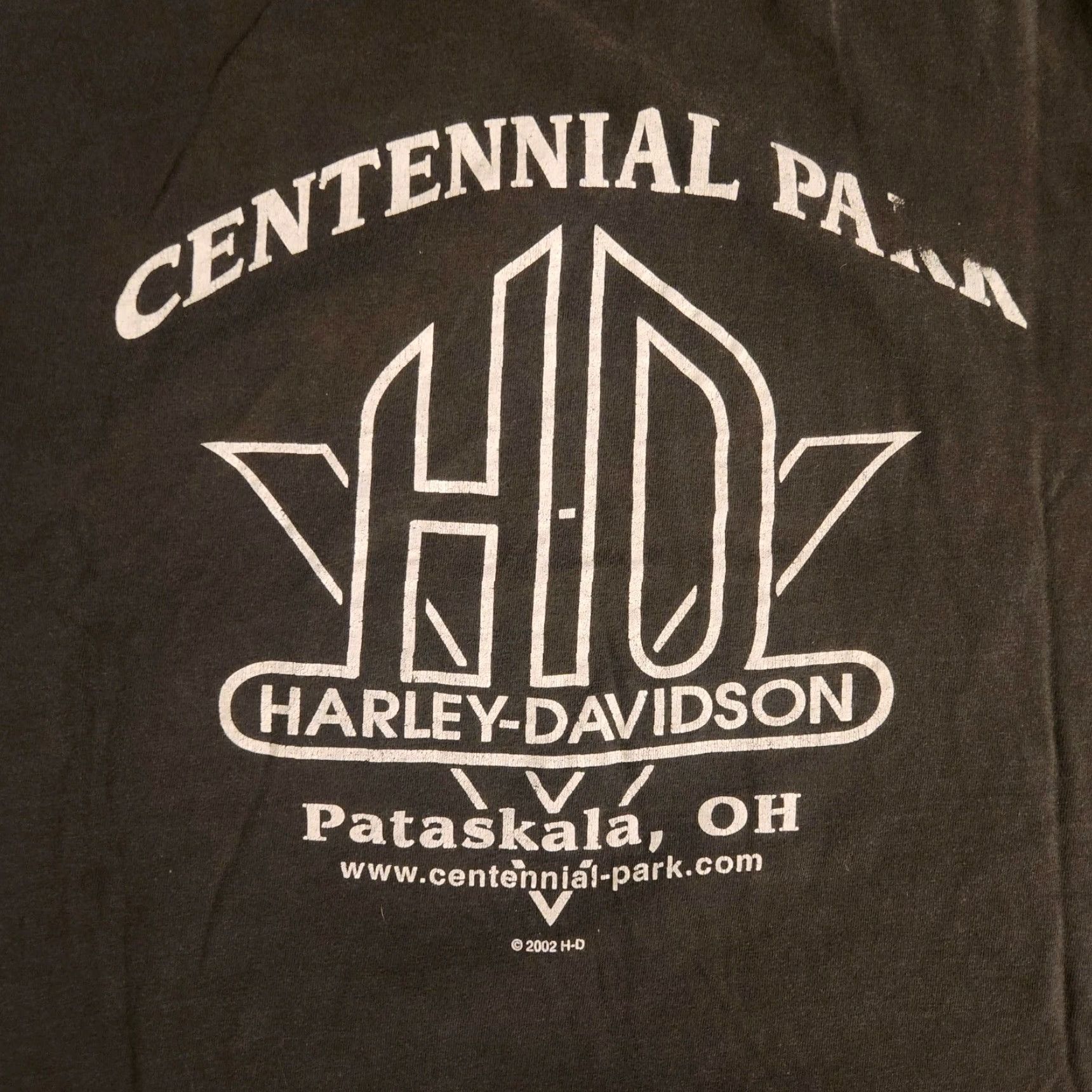 Harley Davidson VINTAGE Harley-Davidson T-Shirt Tee Mens 2XL Black Ohio United States Motor­cycle Short Sleeve Crew Neck Knit Cotton Regular Man Mens Size US XXL / EU 58 / 5 - 4 Thumbnail