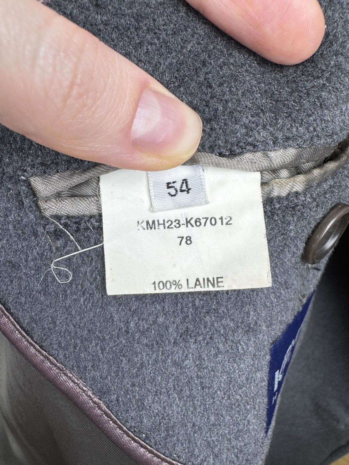 Kenzo Kenzo Homme grey wool long trench classic coat size 54 Size US L / EU 52-54 / 3 - 12 Thumbnail