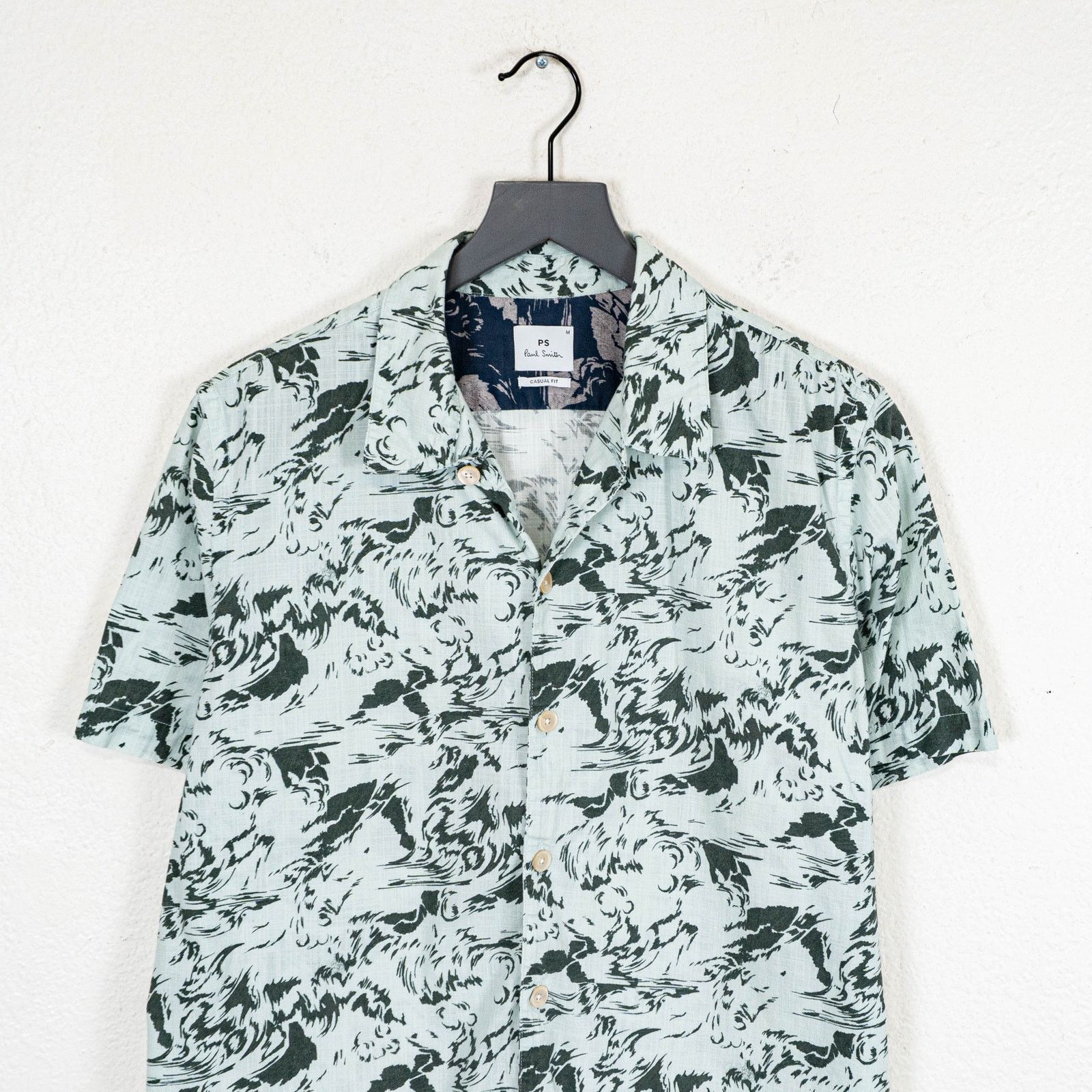 Paul Smith Pual Smith Casual fit Short Sleeve Shirt Wave print Medium Size US M / EU 48-50 / 2 - 3 Thumbnail