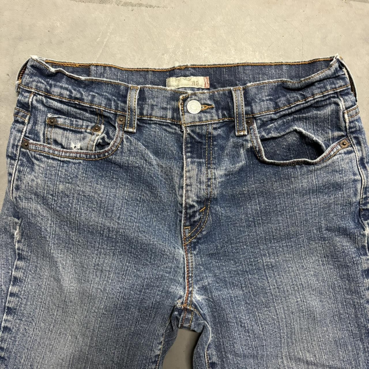 Levi's Crazy Vintage Y2K/2000s Levis Bootcut Dark Wash Denim Jeans! Size US 28 / EU 44 - 2 Thumbnail