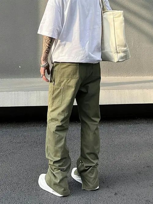 VIBE Ankle Zip Khaki Stacked Panel Denim Jeans Size US 34 / EU 50 - 5 Thumbnail