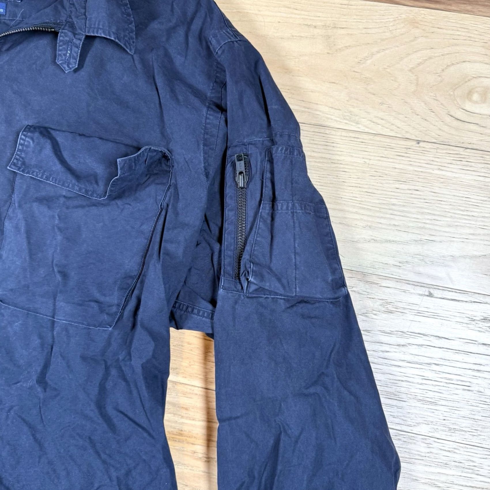 Ralph Lauren VINTAGE Ralph Lauren Polo Sport Shacket Jacket XL Blue Gunner Shirt Mens XL Zip Cotton Sports 90s Size US XL / EU 56 / 4 - 3 Thumbnail