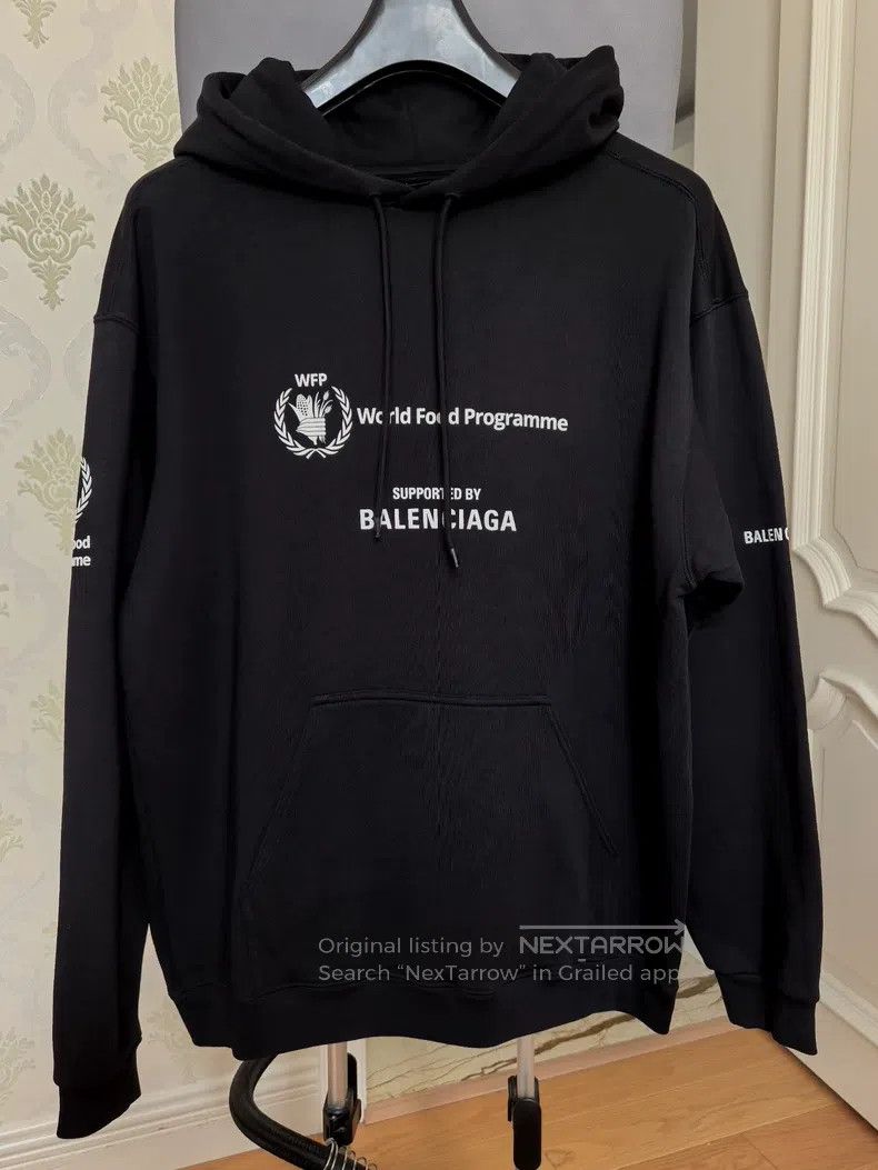 Balenciaga Balenciaga WFP Black Hoodie Size US S / EU 44-46 / 1 - 1 Thumbnail