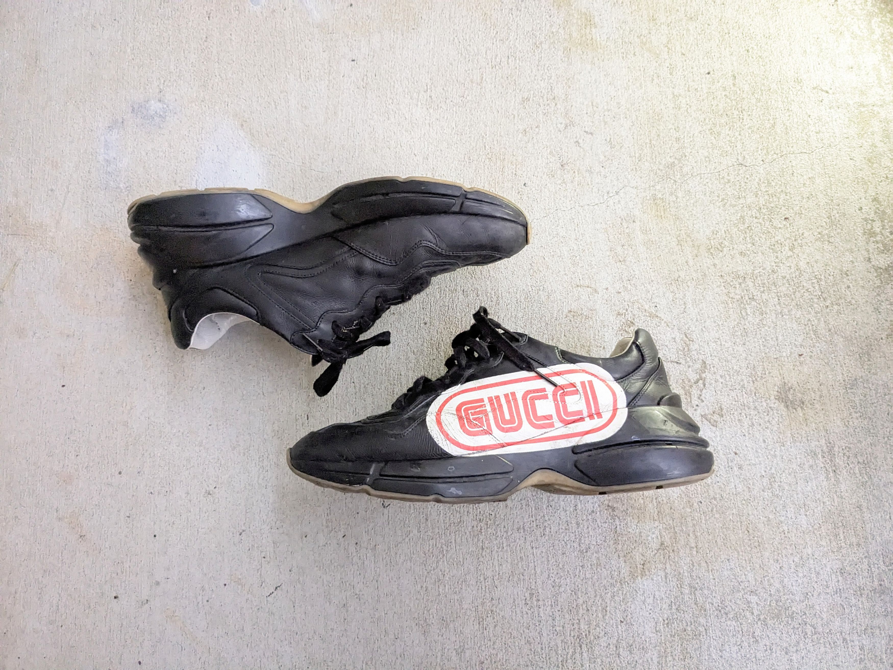 Gucci Gucci Rython Sneakers 11.5 Sega Black Leather 523609 Size US 11.5 / EU 44-45 - 1 Thumbnail