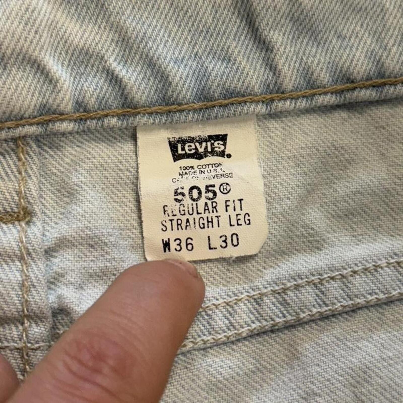 Levi's 1994 MiUSA Levi 505 Orange Tabs Size US 36 / EU 52 - 6 Thumbnail