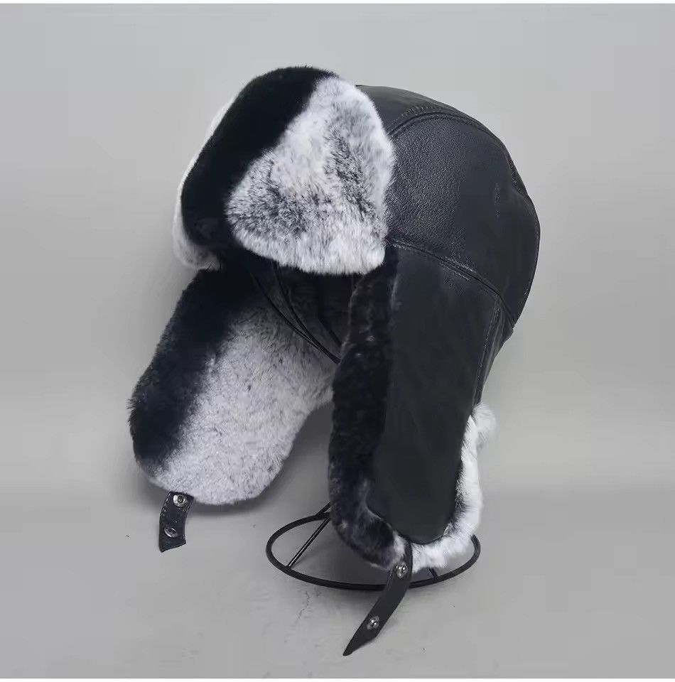 Japanese Brand Unisex RealRabbit Fur Ushanka Trapper Hat Size L Size ONE SIZE - 3 Thumbnail