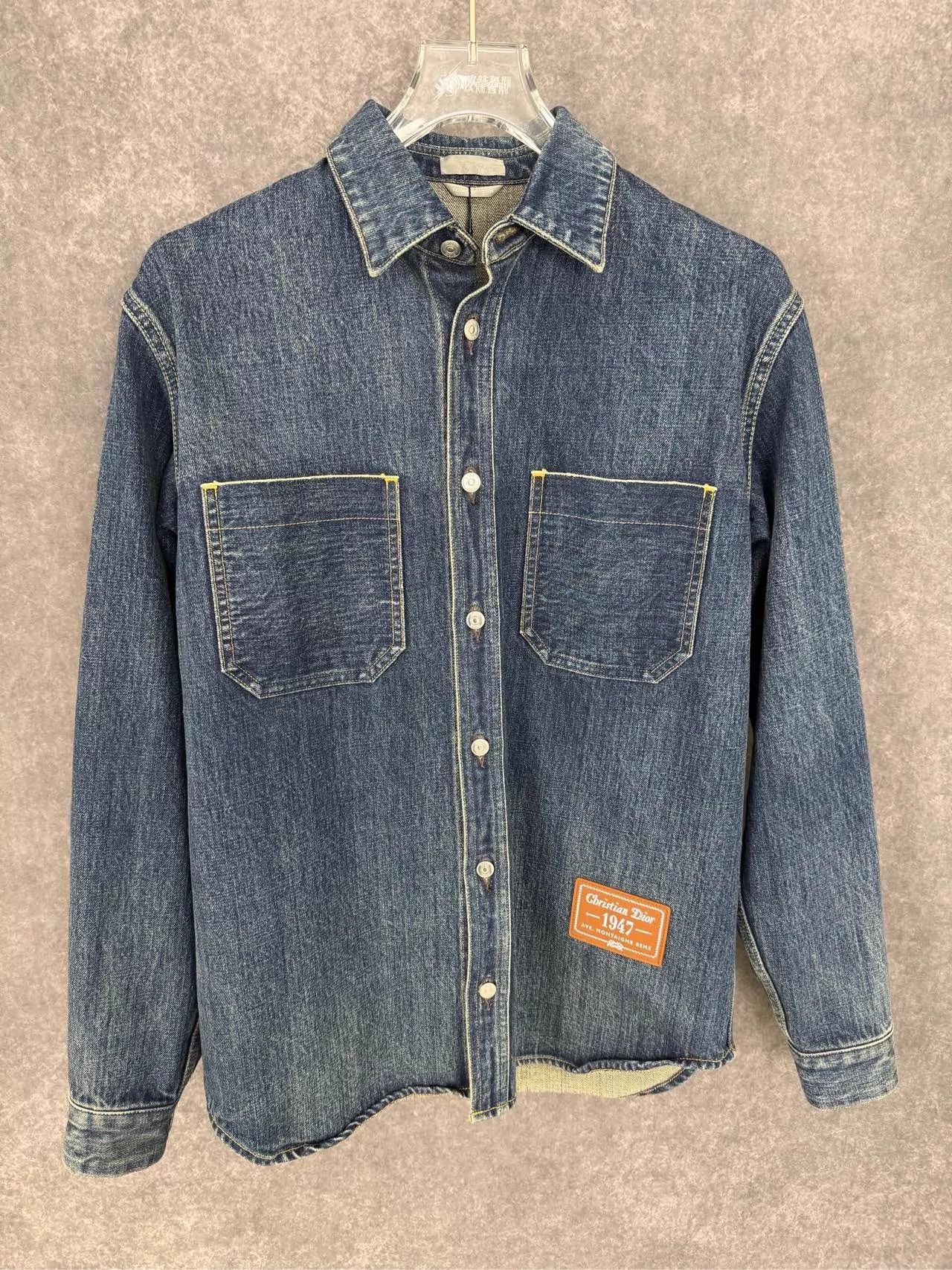 Dior Blue Denim Long Sleeve Button-Up Shirt XS Size US XS / EU 42 / 0 - 1 Thumbnail