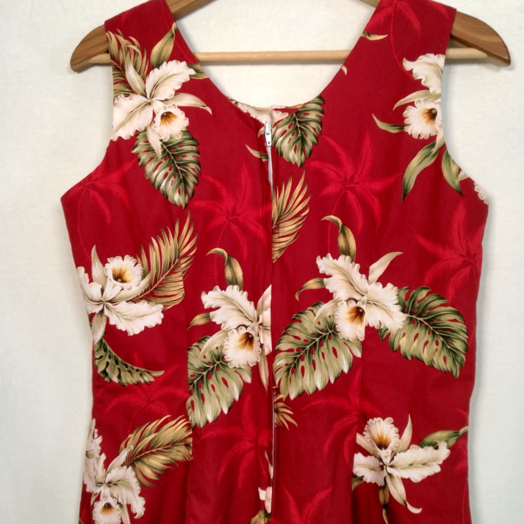 Vintage VINTAGE Ky's Hawaiian Sundress Large Red Floral Aloha Dress Casual Beach Womens Size L / US 10 / IT 46 - 4 Thumbnail