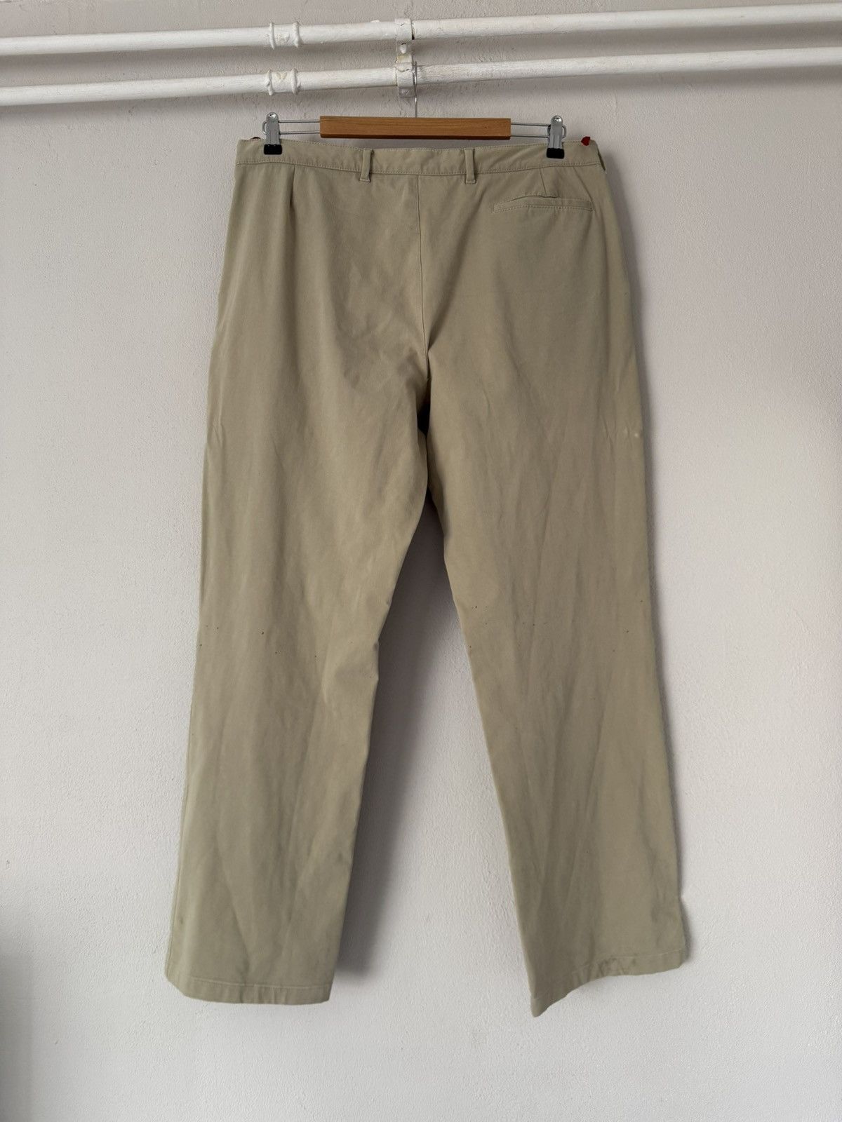 Prada Prada Linea Rossa Beige Tech Cotton Pants with Red Tab Size US 40 / EU 56 - 9 Thumbnail