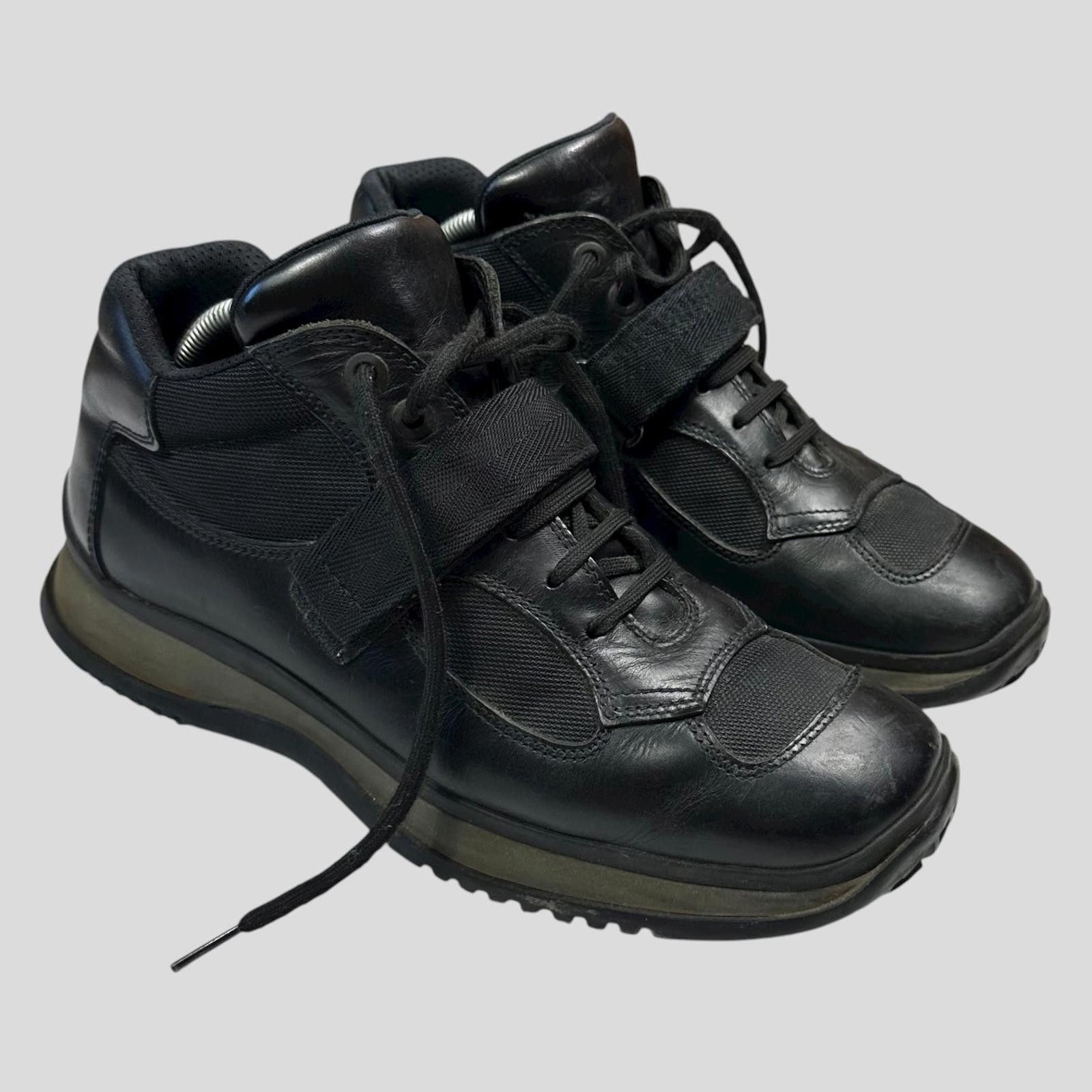 Prada Prada Sport 00’s Leather + Mesh Strapped Combat Boots UK8.5 Size US 9.5 / EU 42-43 - 1 Thumbnail