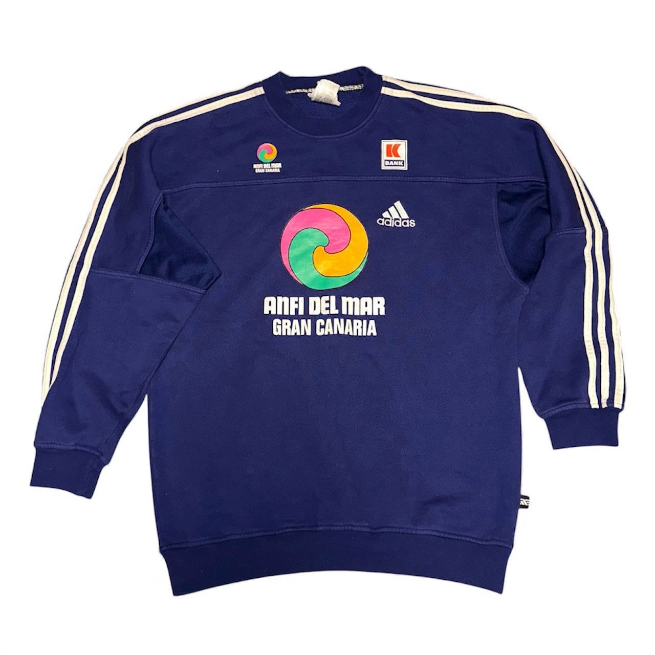 Adidas VTG adidas Purple Crew Sweatshirt Anfi del Mar Gran Canaria Size US M / EU 48-50 / 2 - 1 Thumbnail