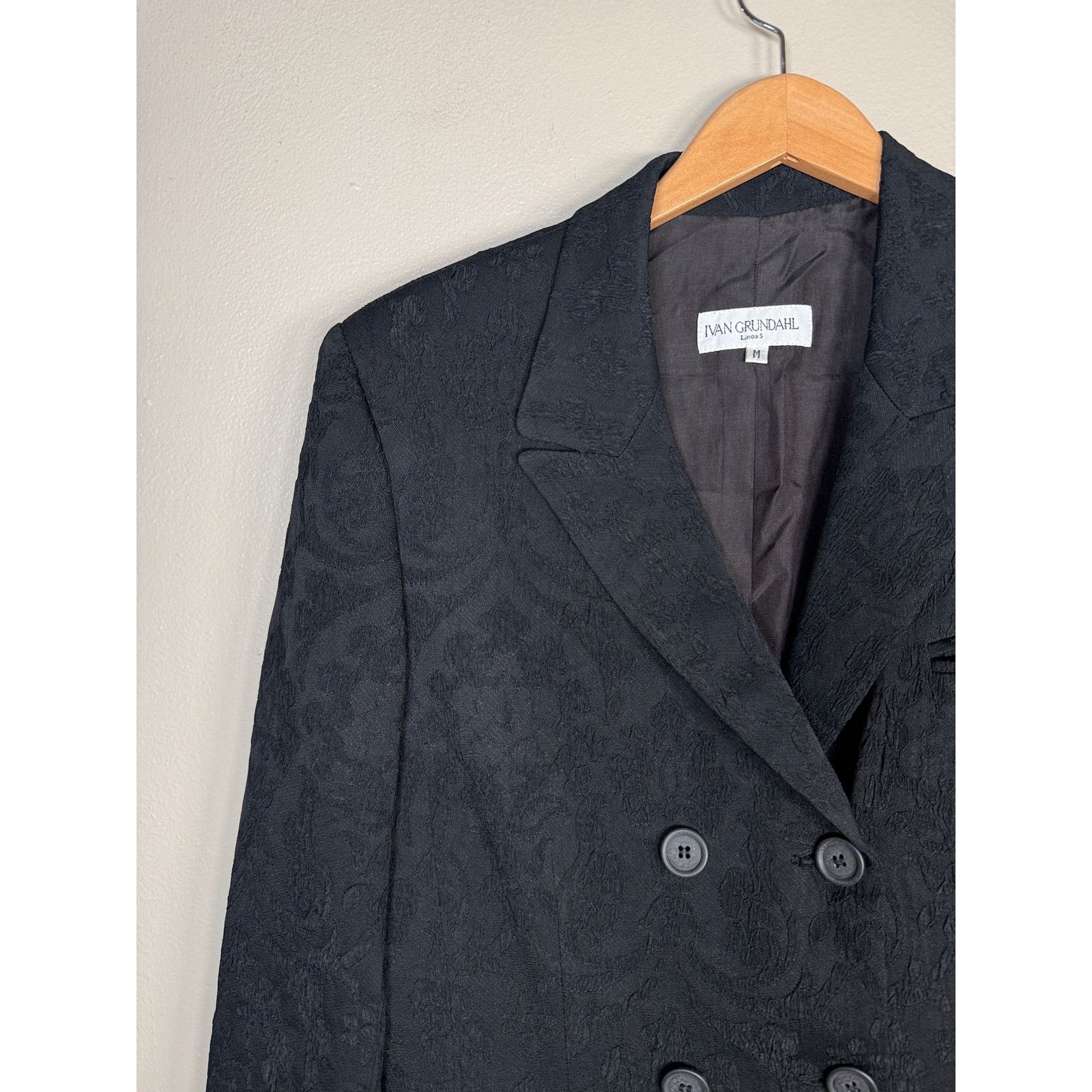 Ivan Grundahl Vintage Ivan Grundahl Jacquard Double Breasted Blazer M Size M / US 6-8 / IT 42-44 - 3 Thumbnail