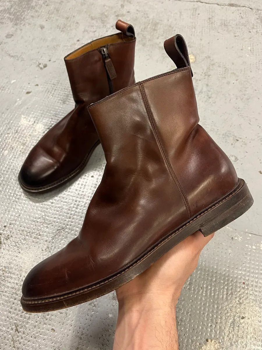 Gucci Gucci Brown Leather Side-Zip Boots Size US 7 / IT 37 - 1 Thumbnail