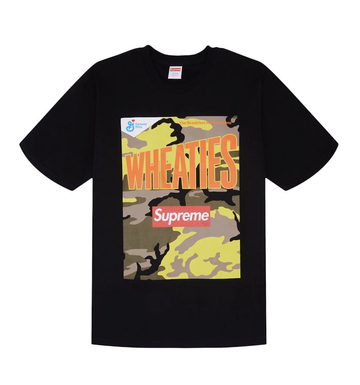 Supreme Supreme Wheaties Tee Black Sz M Size US M / EU 48-50 / 2 - 1 Thumbnail