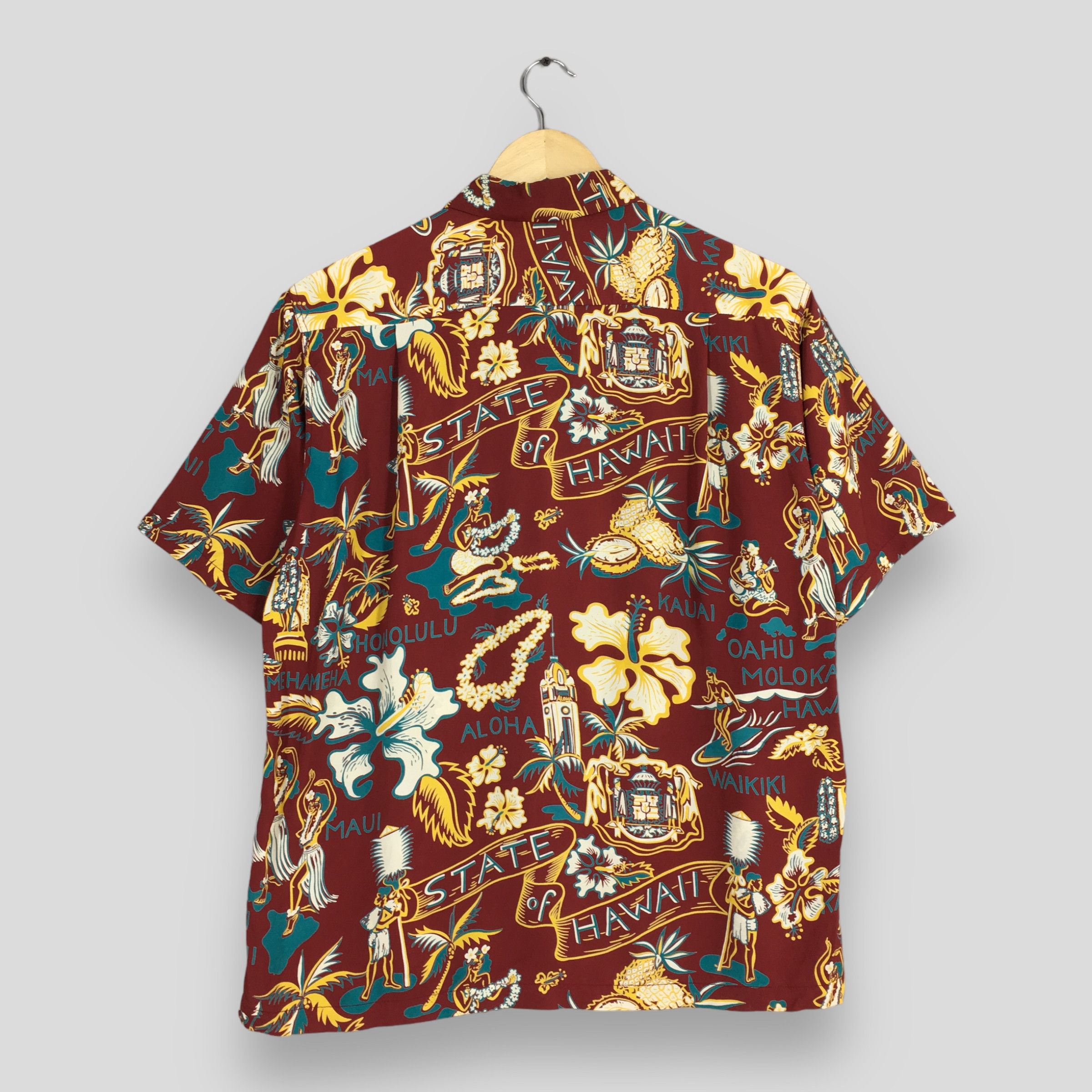 Sun Surf × Toyo Enterprises Vintage Sun Surf Hula Girl Ukulele Hawaii Rayon Shirt Small Size US S / EU 44-46 / 1 - 7 Thumbnail