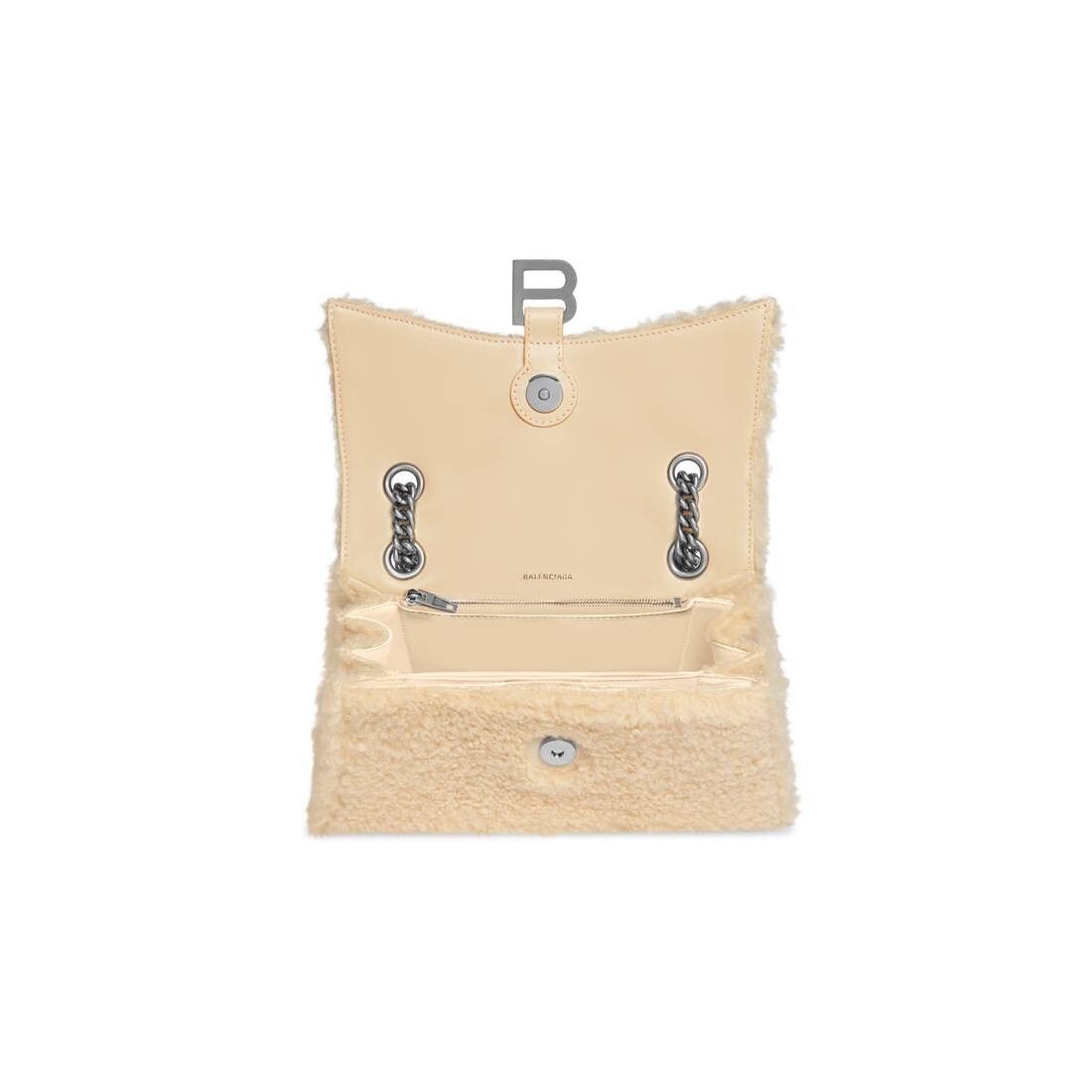 Balenciaga o1mt1gz0525 Size: OS / Crush Small Chain Bag Shearling Size ONE SIZE - 5 Thumbnail