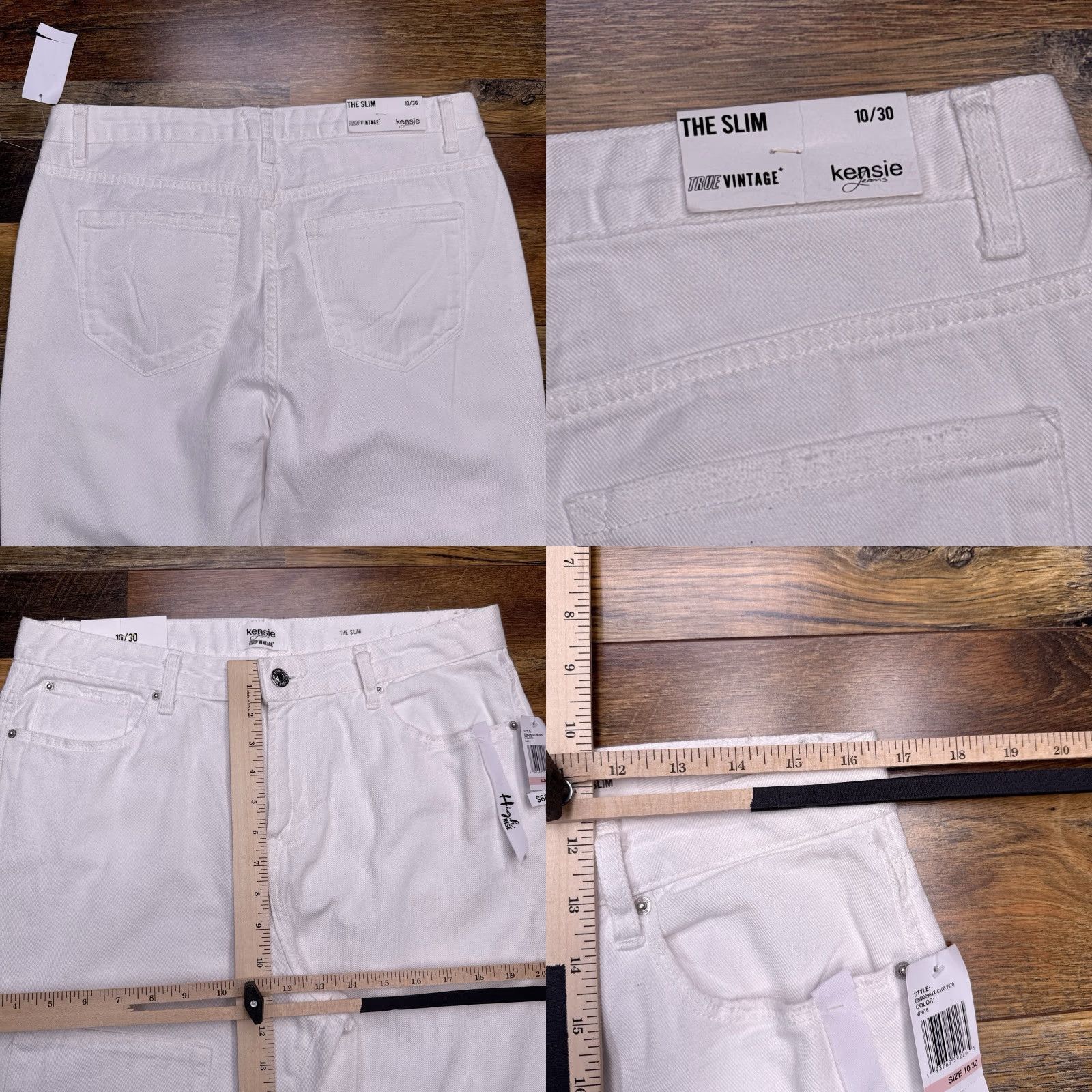 Vintage Kensie Slim Jeans Womens 10 / 30 White High Rise Patches True Vintage New Jeans Women White High Rise Slim 10 30 5-Pocket Denim Short Description N/A Size 32" / US 10 / IT 46 - 8 Thumbnail